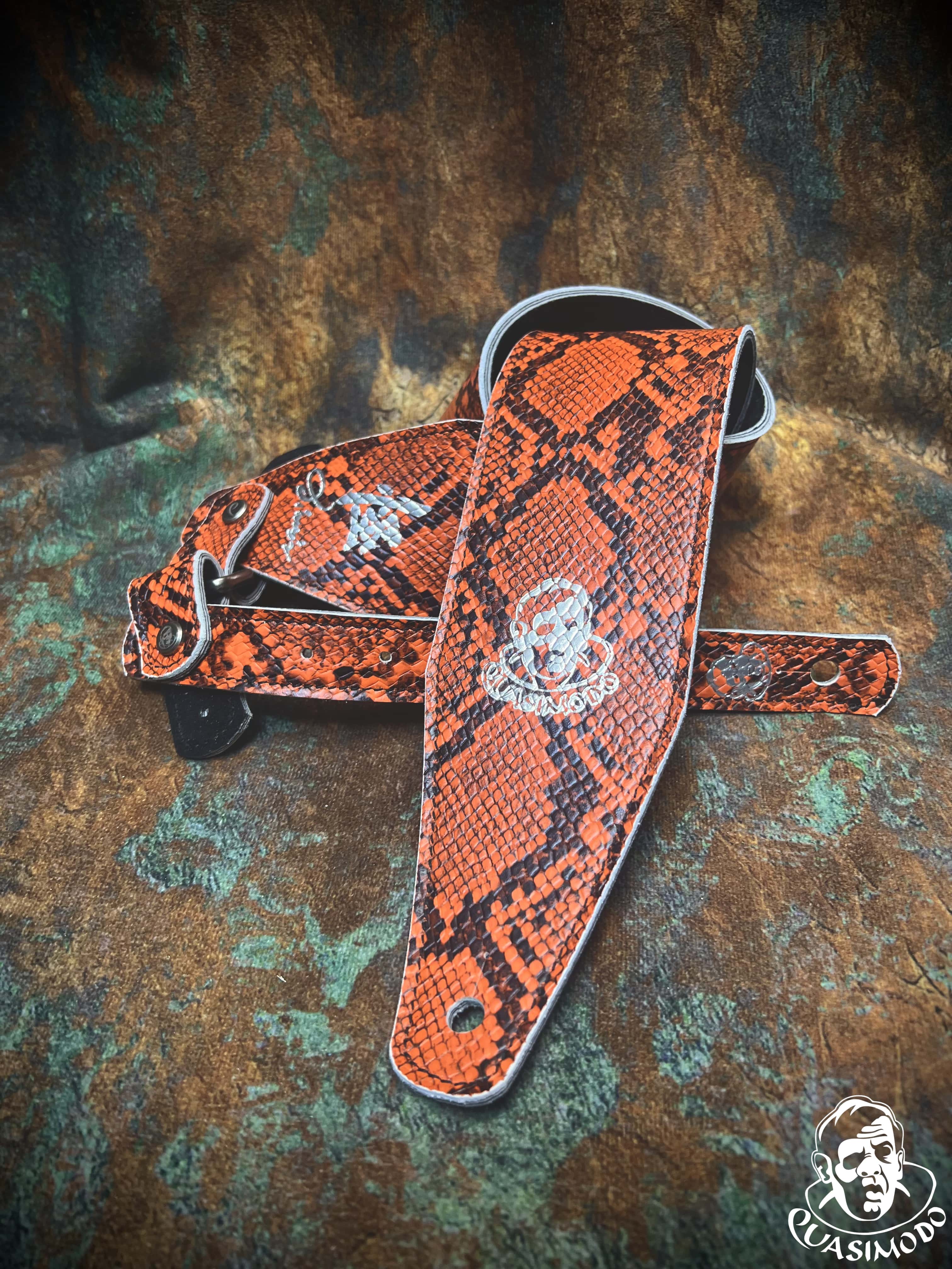 Image of Limited edition custom guitar strap-Face-Limit Design-L-012