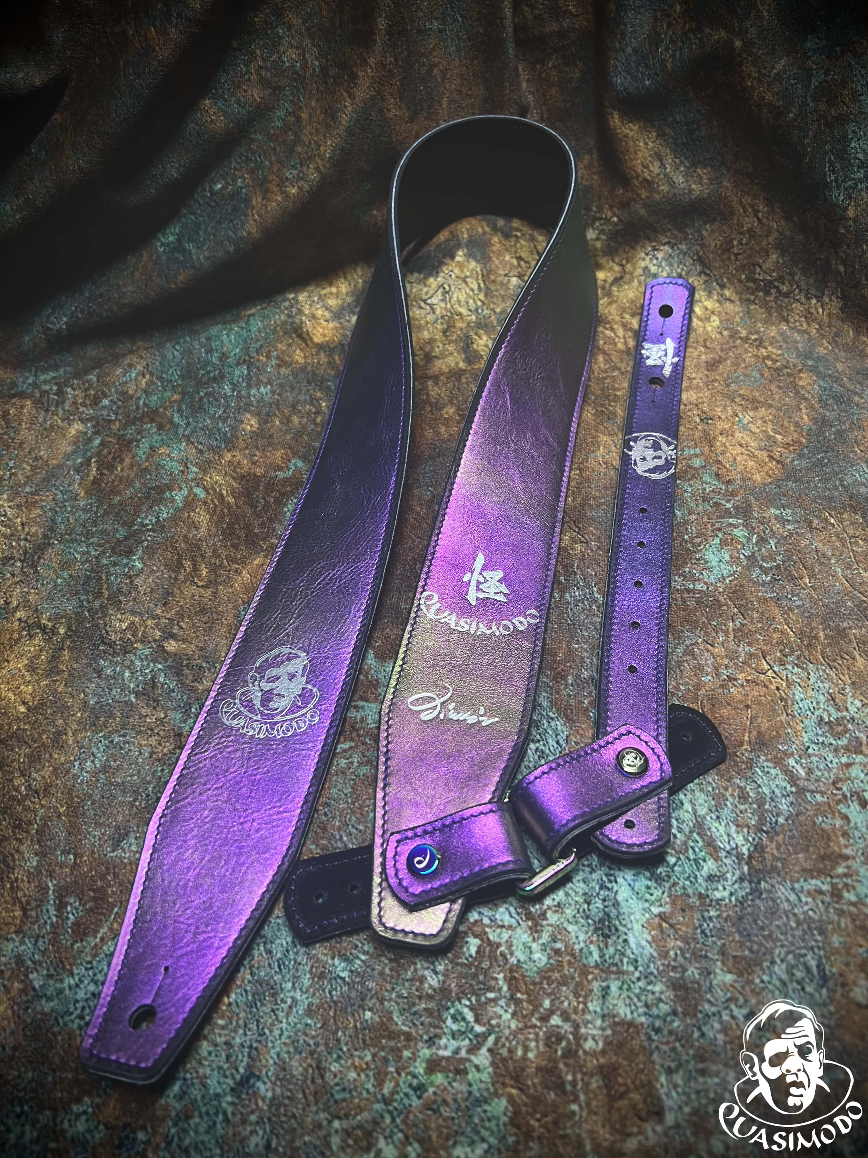 Image of Limited edition custom guitar strap-Face-Limit Design-L-028