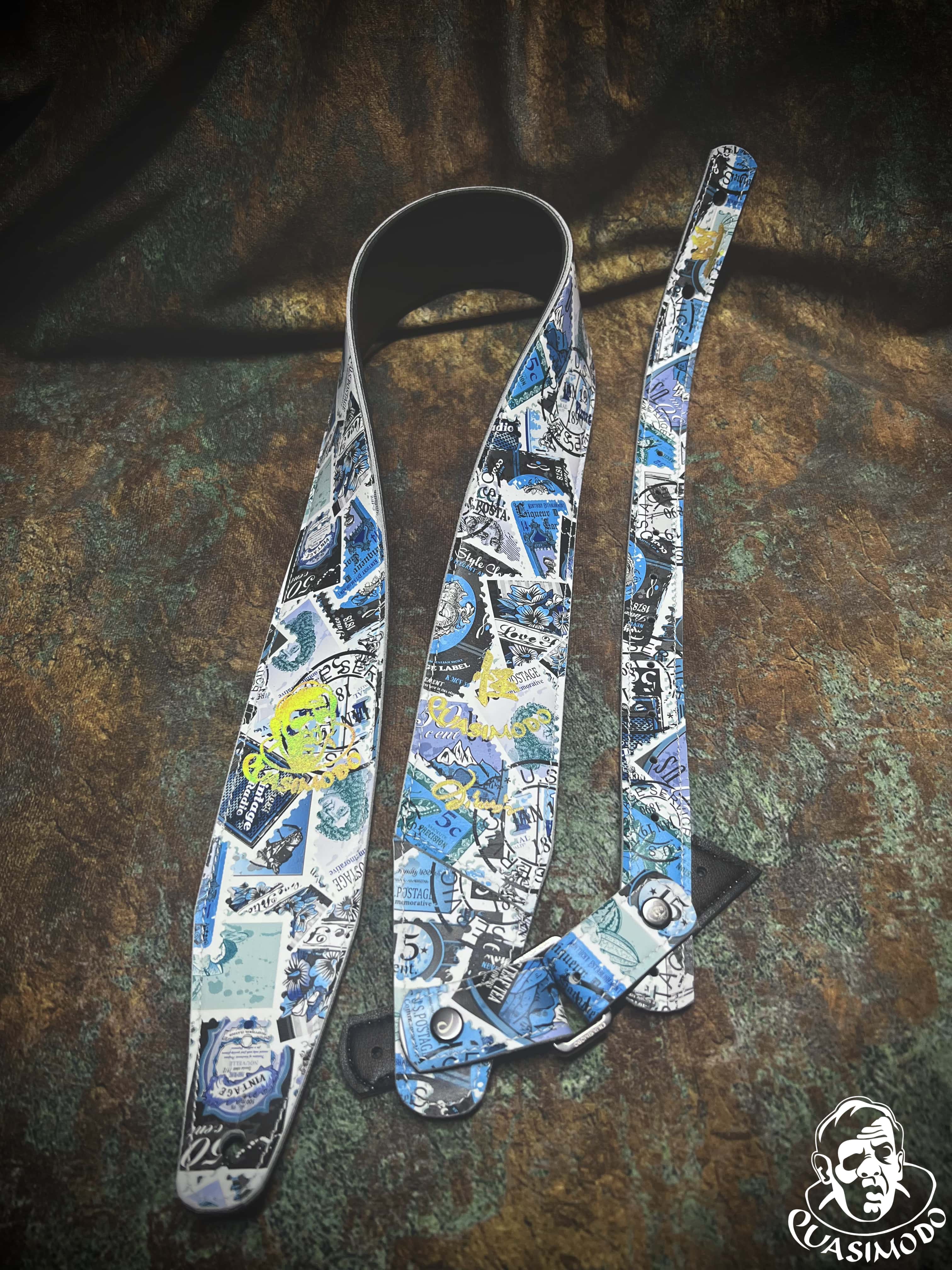 Image of Limited edition custom guitar strap-Face-Limit Design-L-029