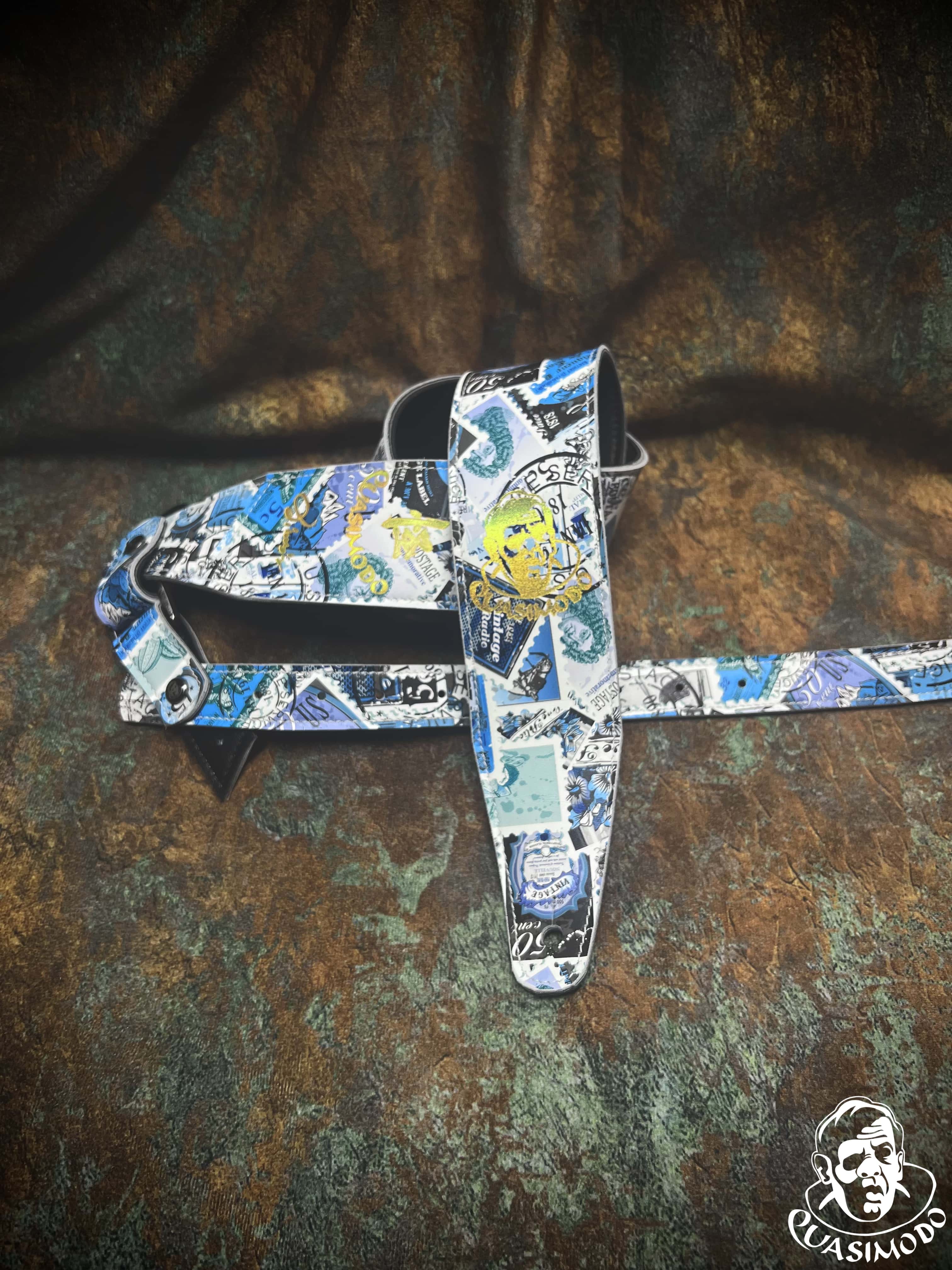 Image of Limited edition custom guitar strap-Face-Limit Design-L-029