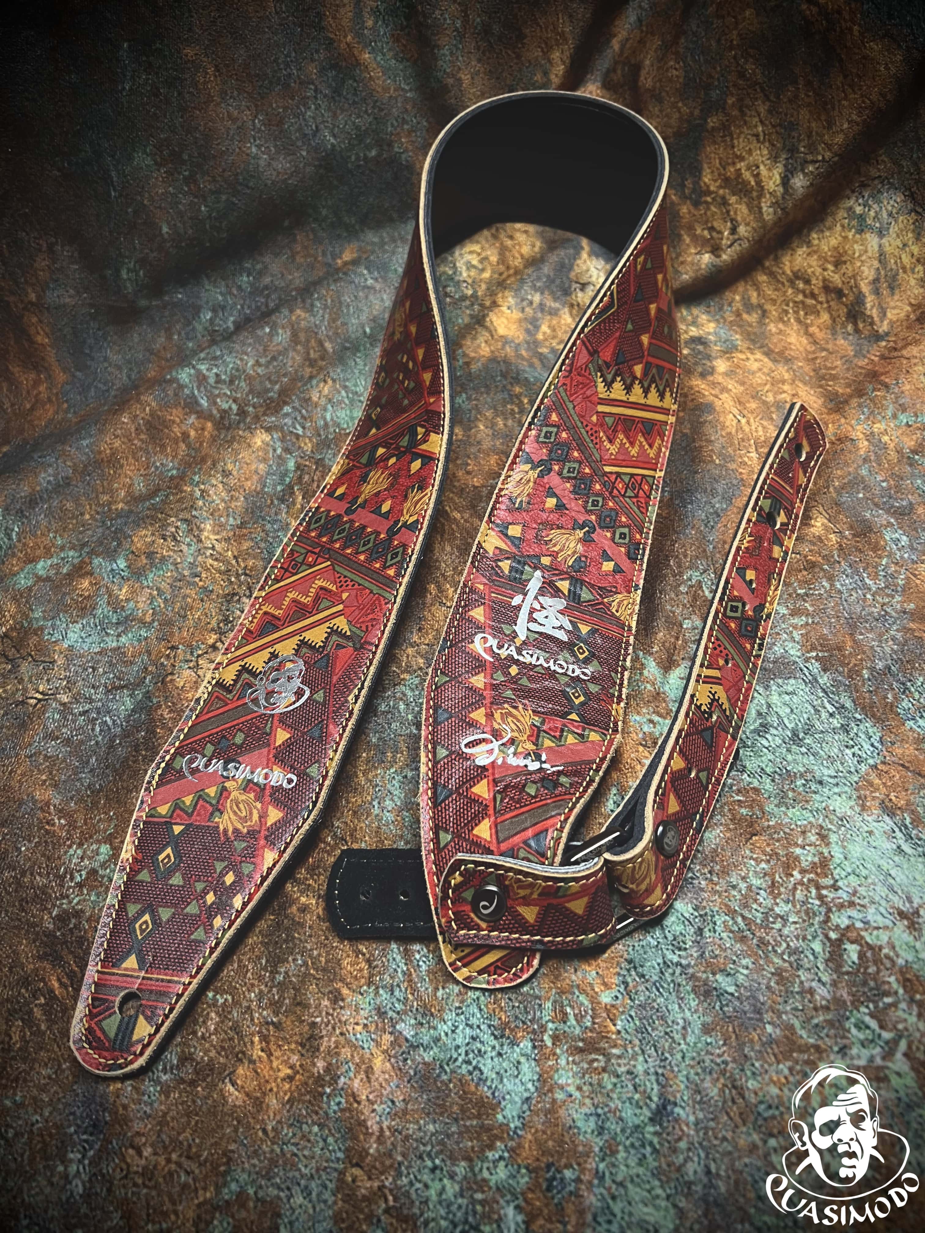 Image of Limited edition custom guitar strap-Face-Limit Design-L-052