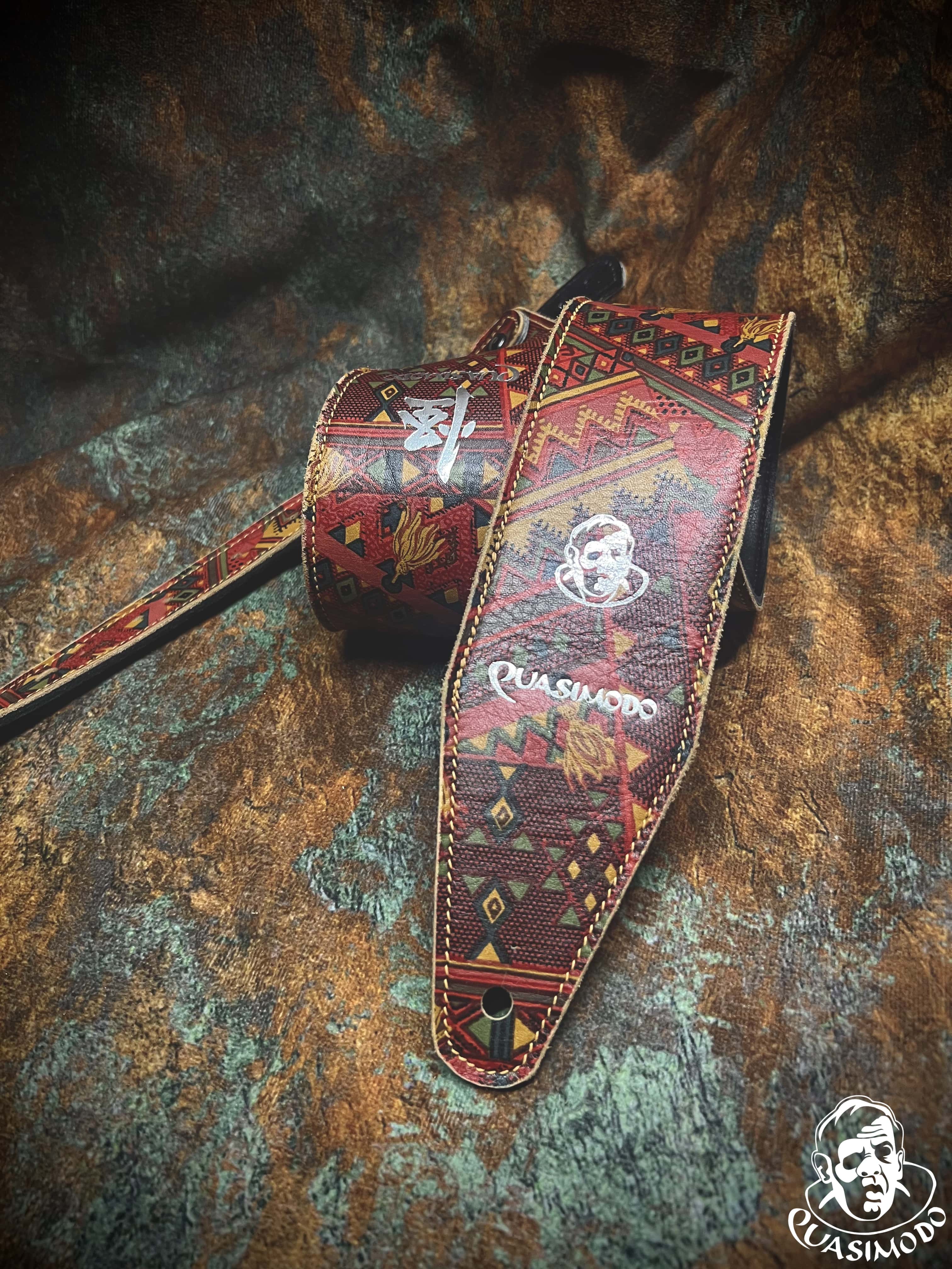 Image of Limited edition custom guitar strap-Face-Limit Design-L-052