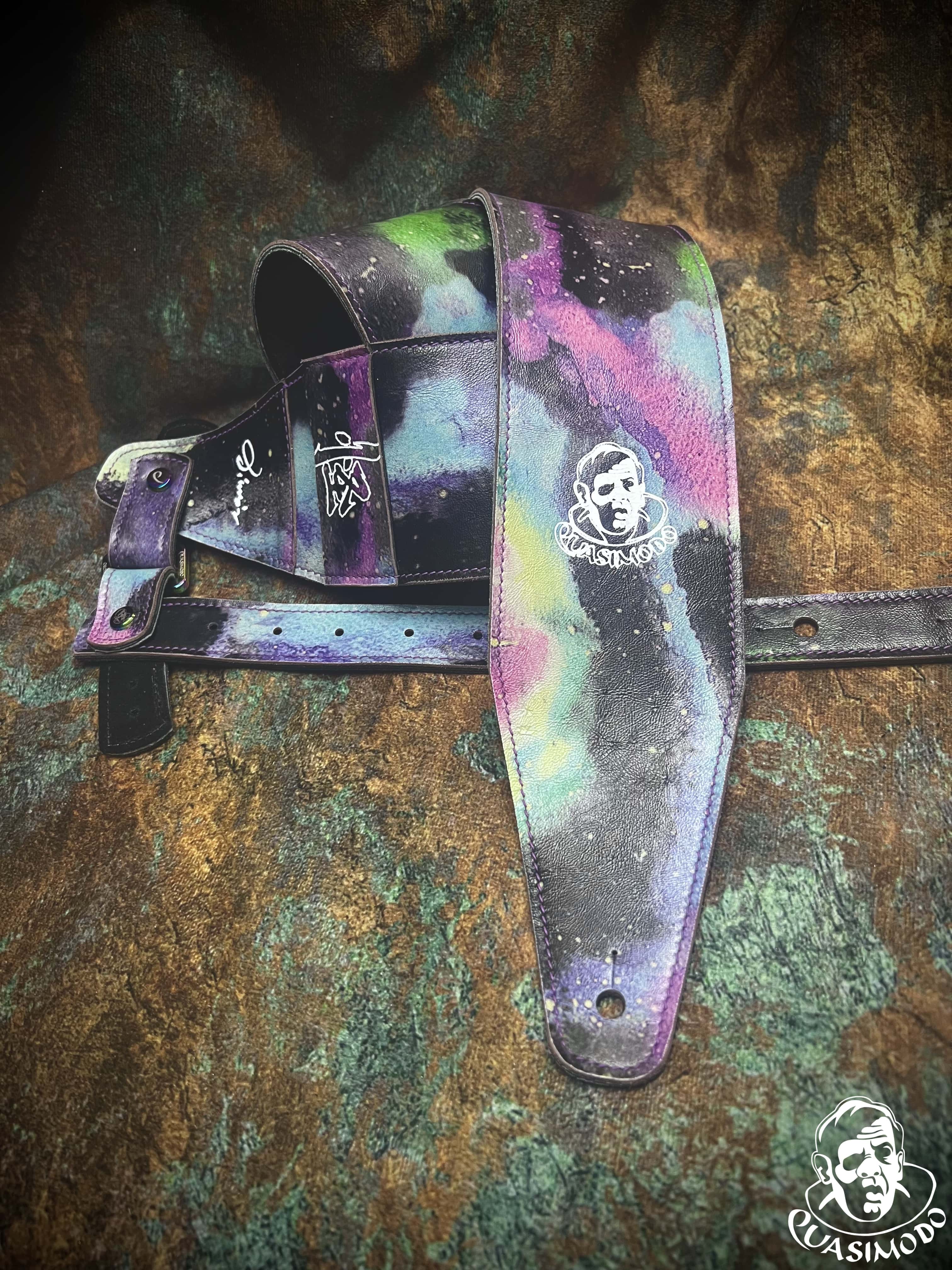 Image of Limited edition custom guitar strap-Face-Limit Design-L-059