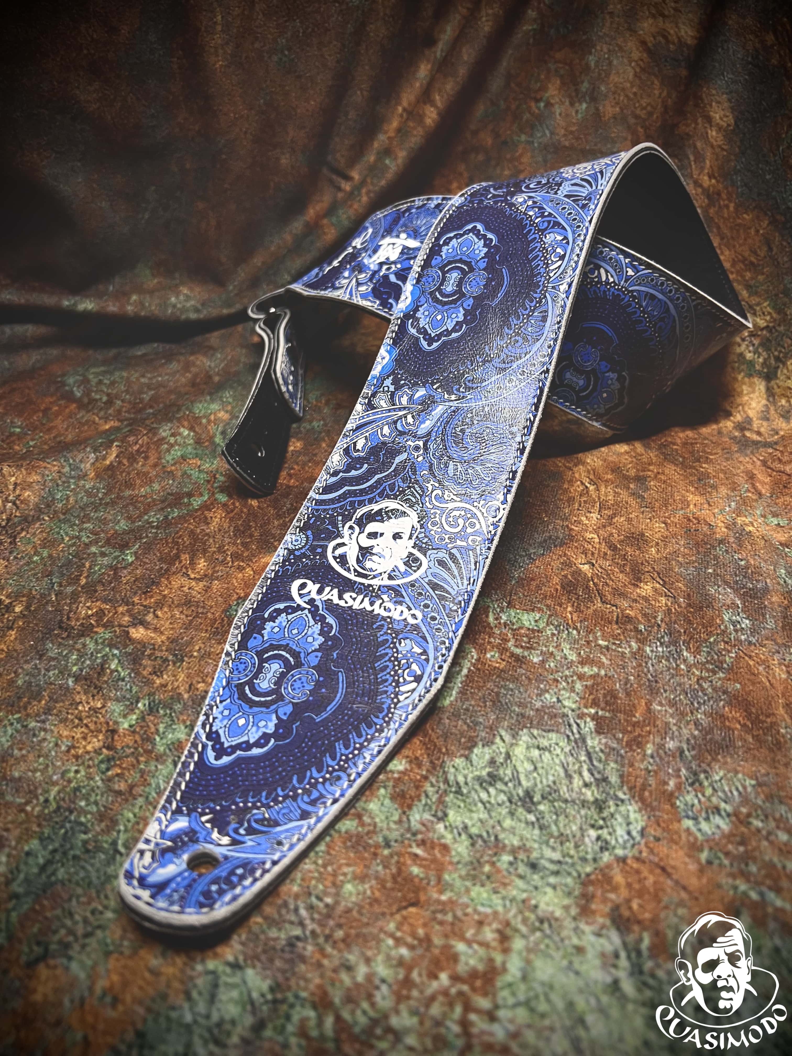 Image of Limited edition custom guitar strap-Face-Limit Design-L-063