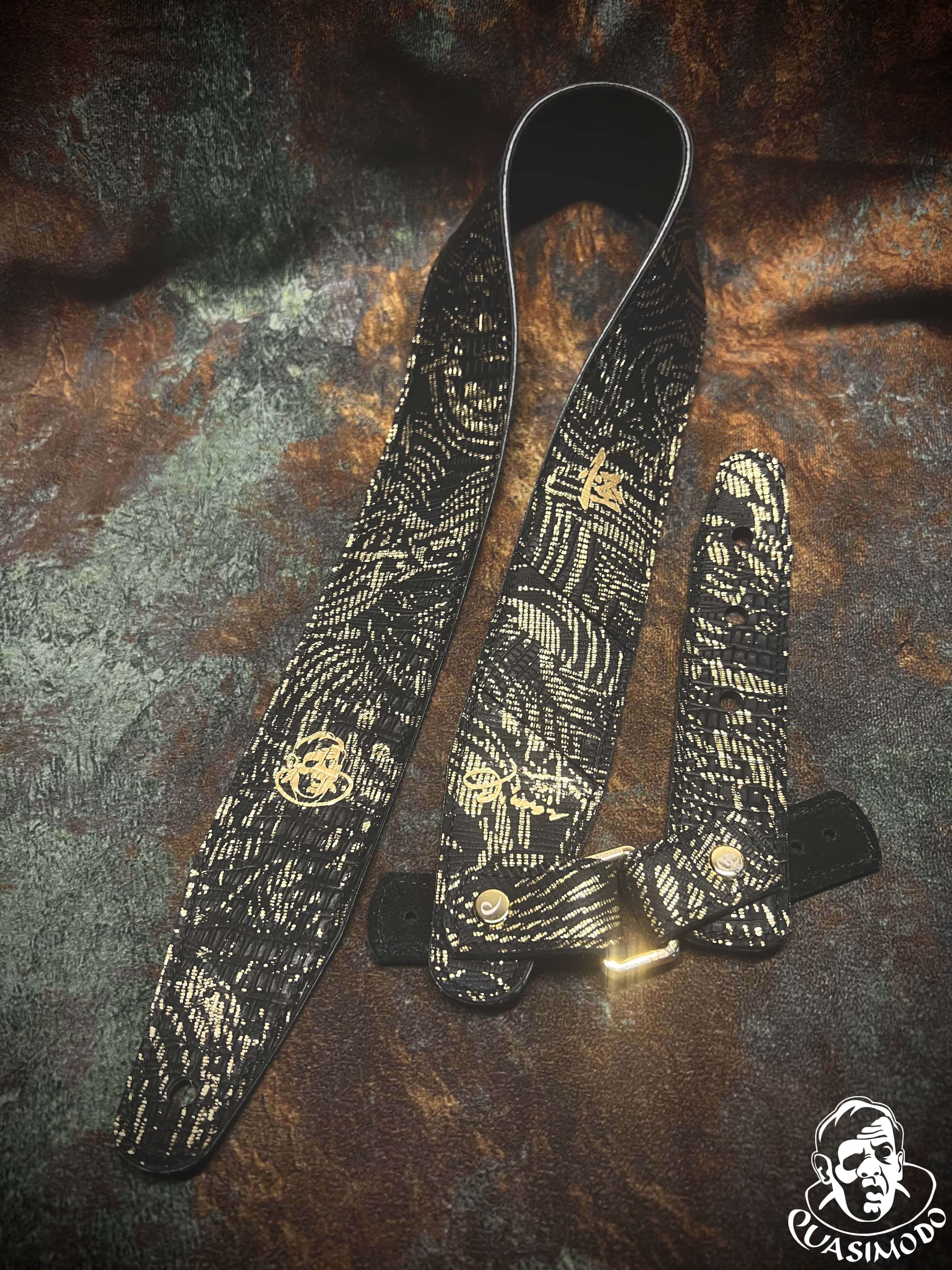 Image of Limited edition custom guitar strap-Face-Limit Design-L-074