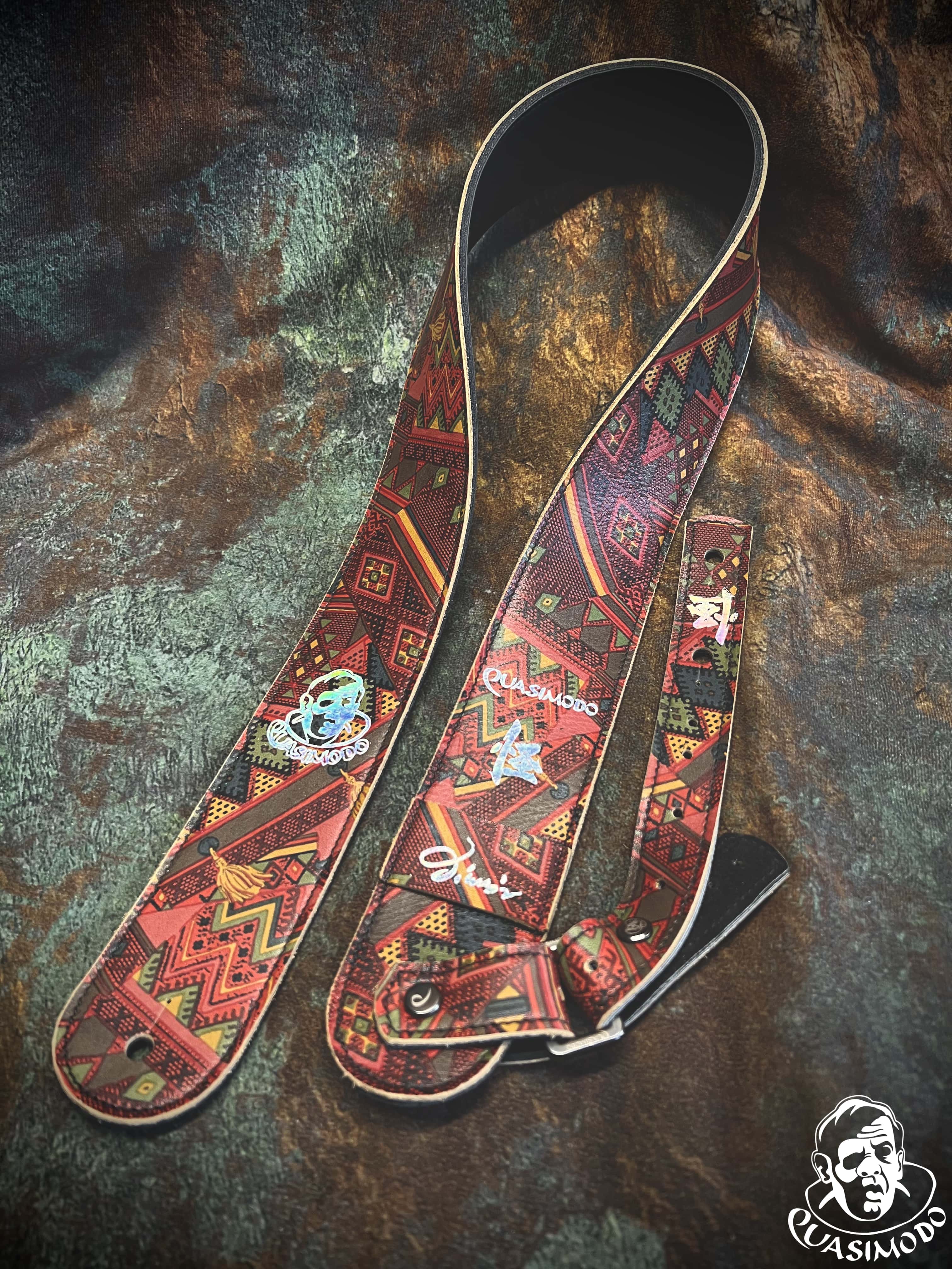 Image of Limited edition custom guitar strap-Face-Limit Design-L-075