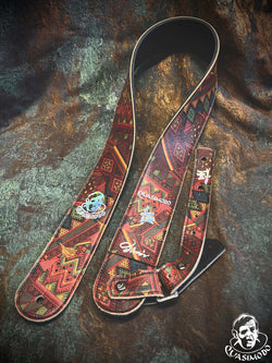 Image of Limited edition custom guitar strap-Face-Limit Design-L-075