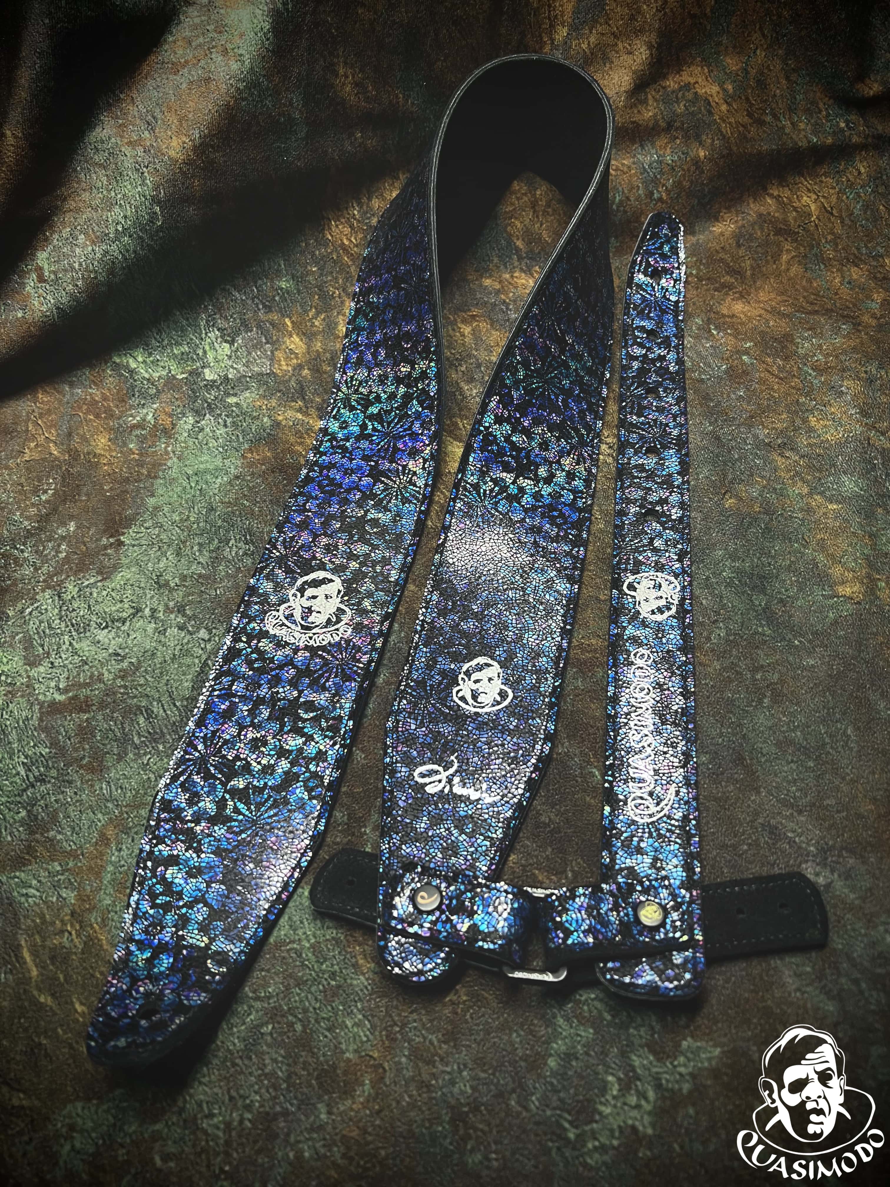 Image of Limited edition custom guitar strap-Face-Limit Design-L-094