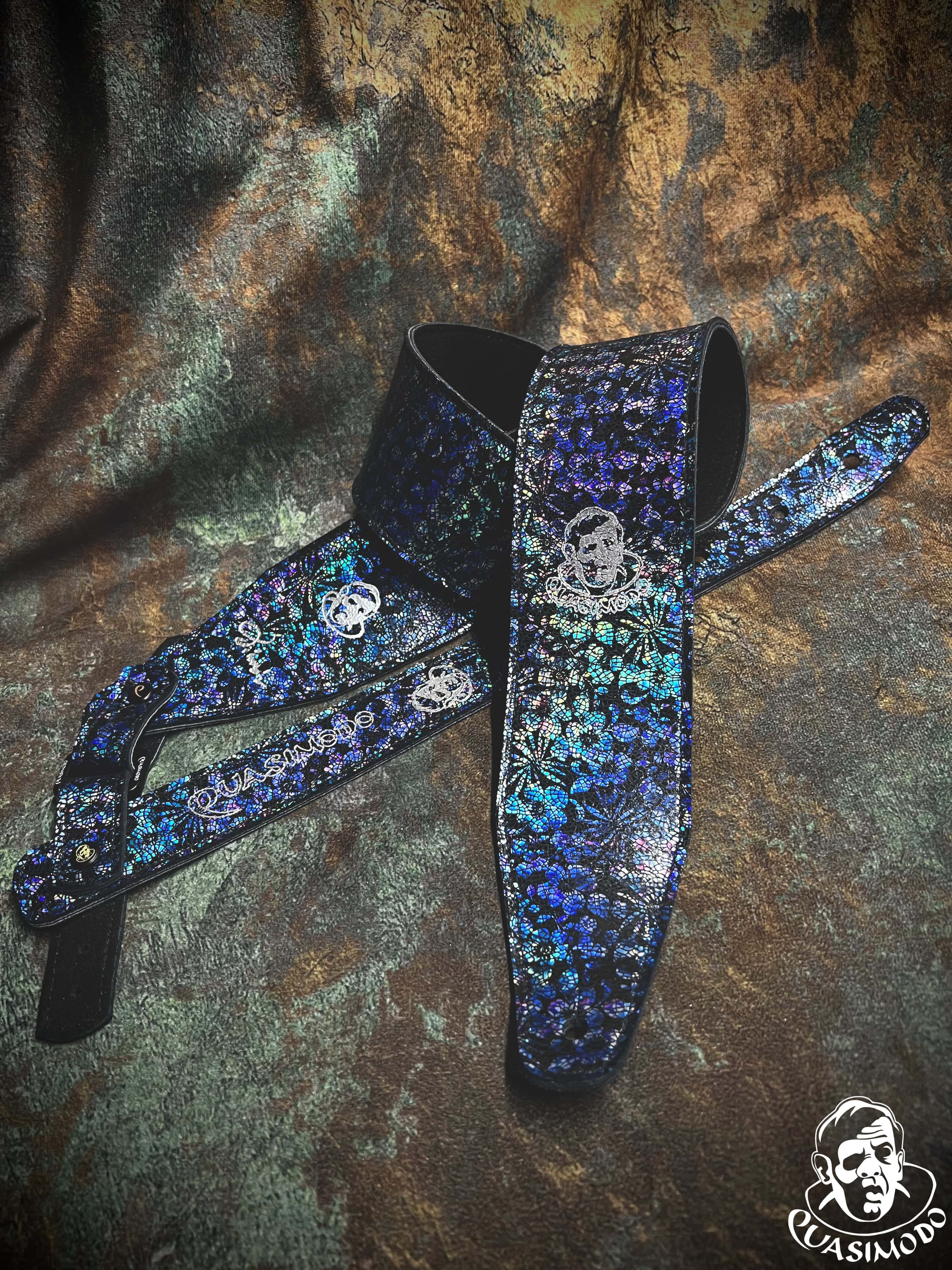 Image of Limited edition custom guitar strap-Face-Limit Design-L-094