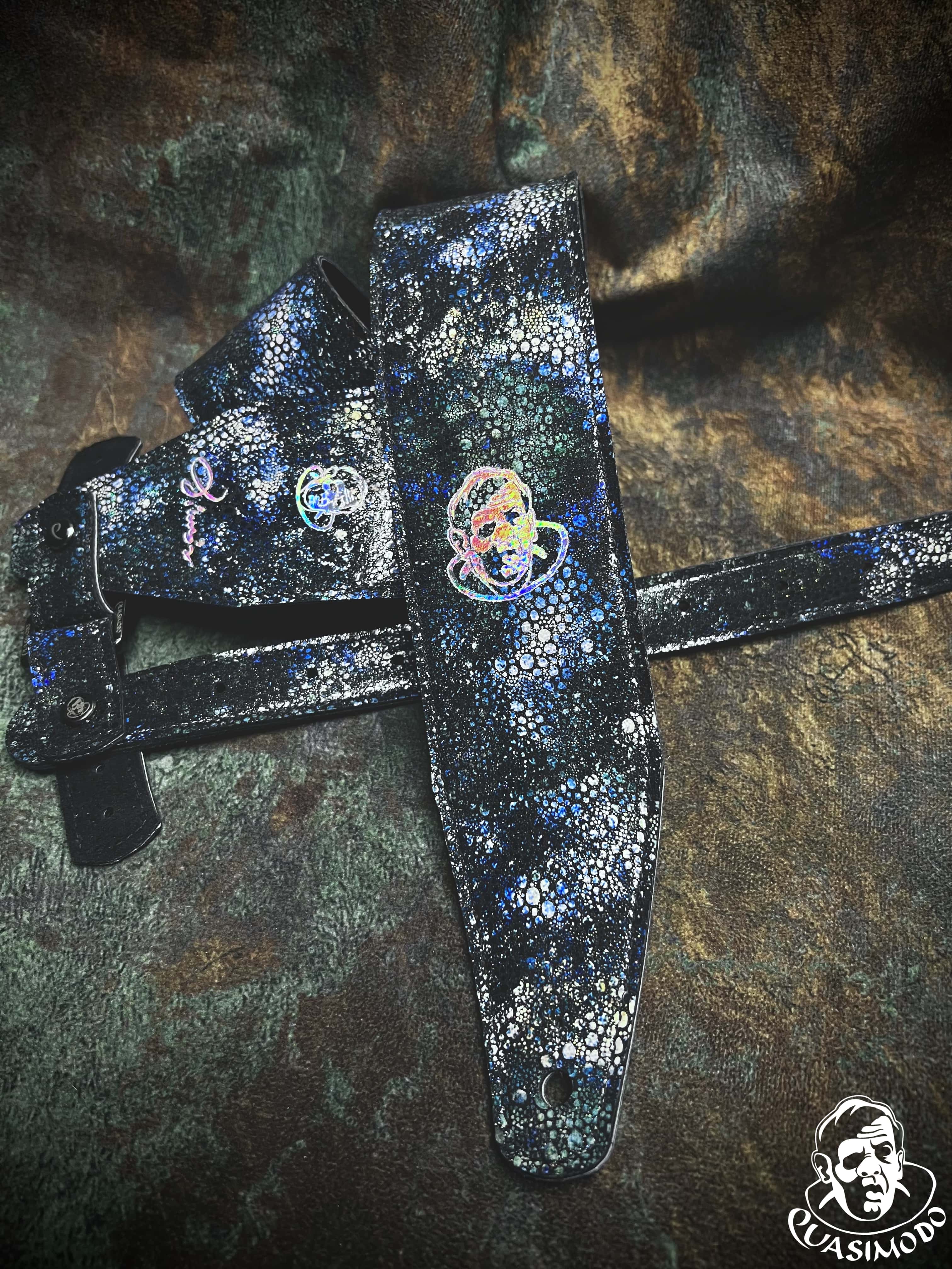 Image of Limited edition custom guitar strap-Face-Limit Design-L-109