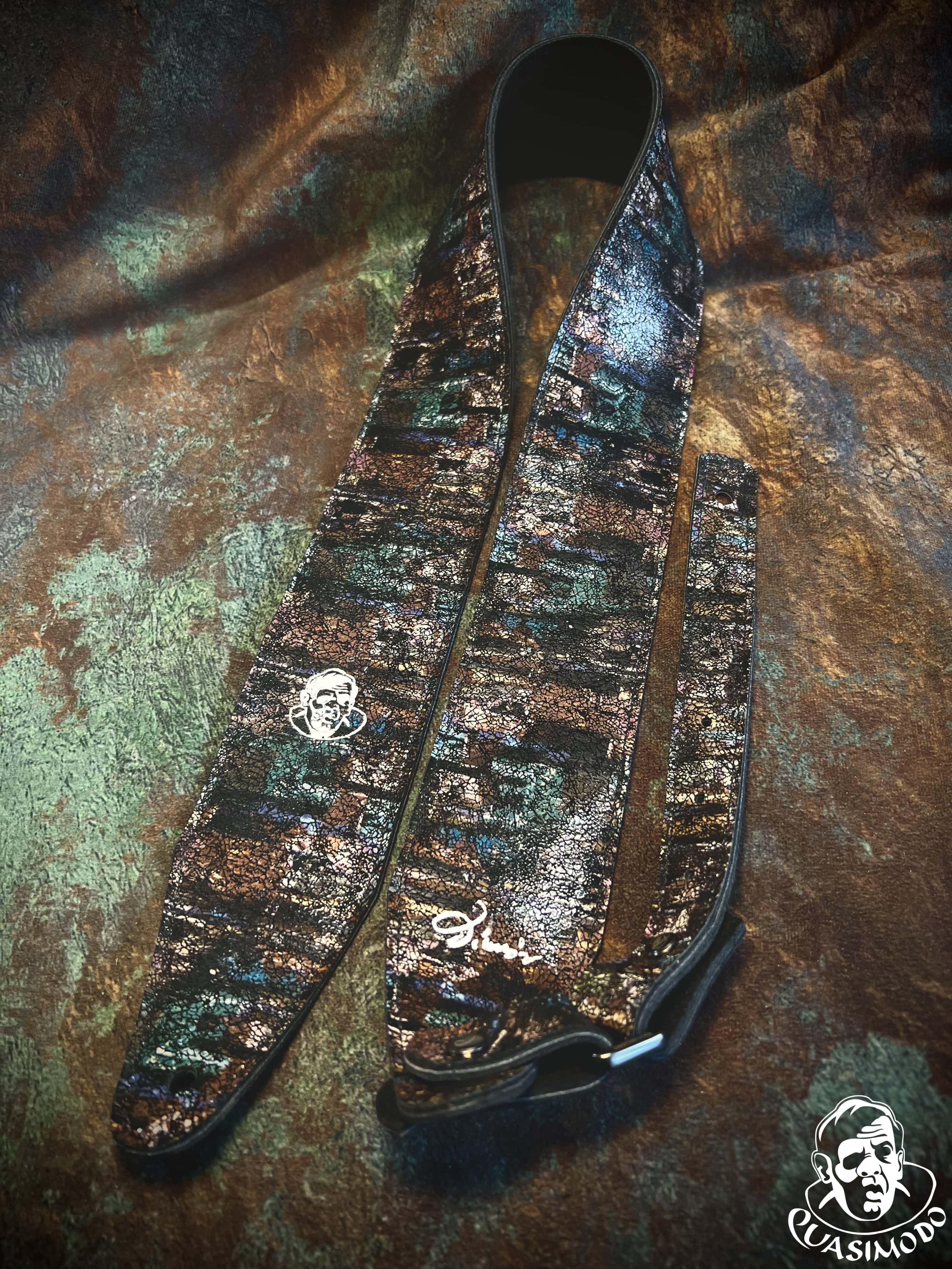 Image of Limited edition custom guitar strap-Face-Limit Design-L-133