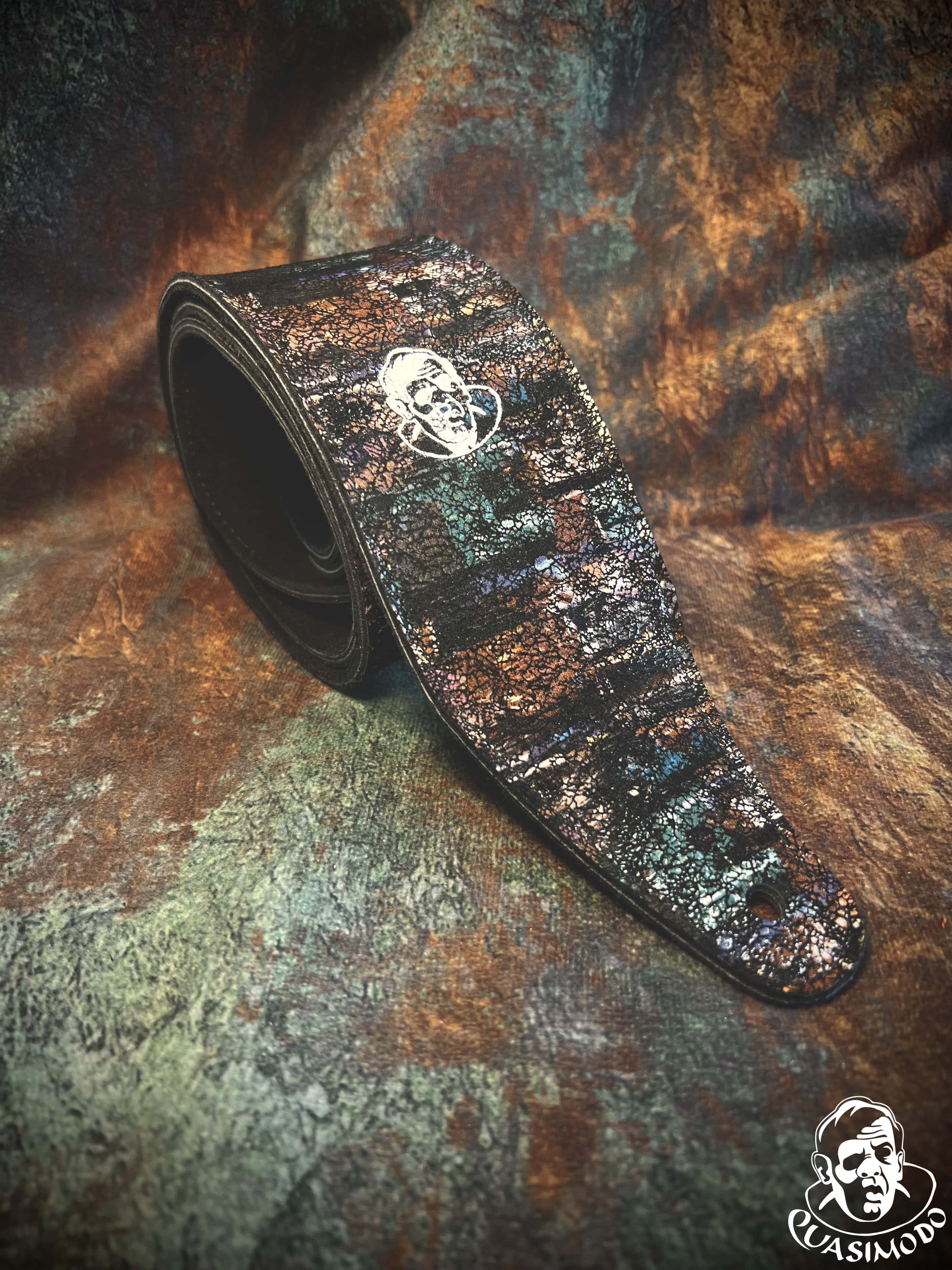 Image of Limited edition custom guitar strap-Face-Limit Design-L-133