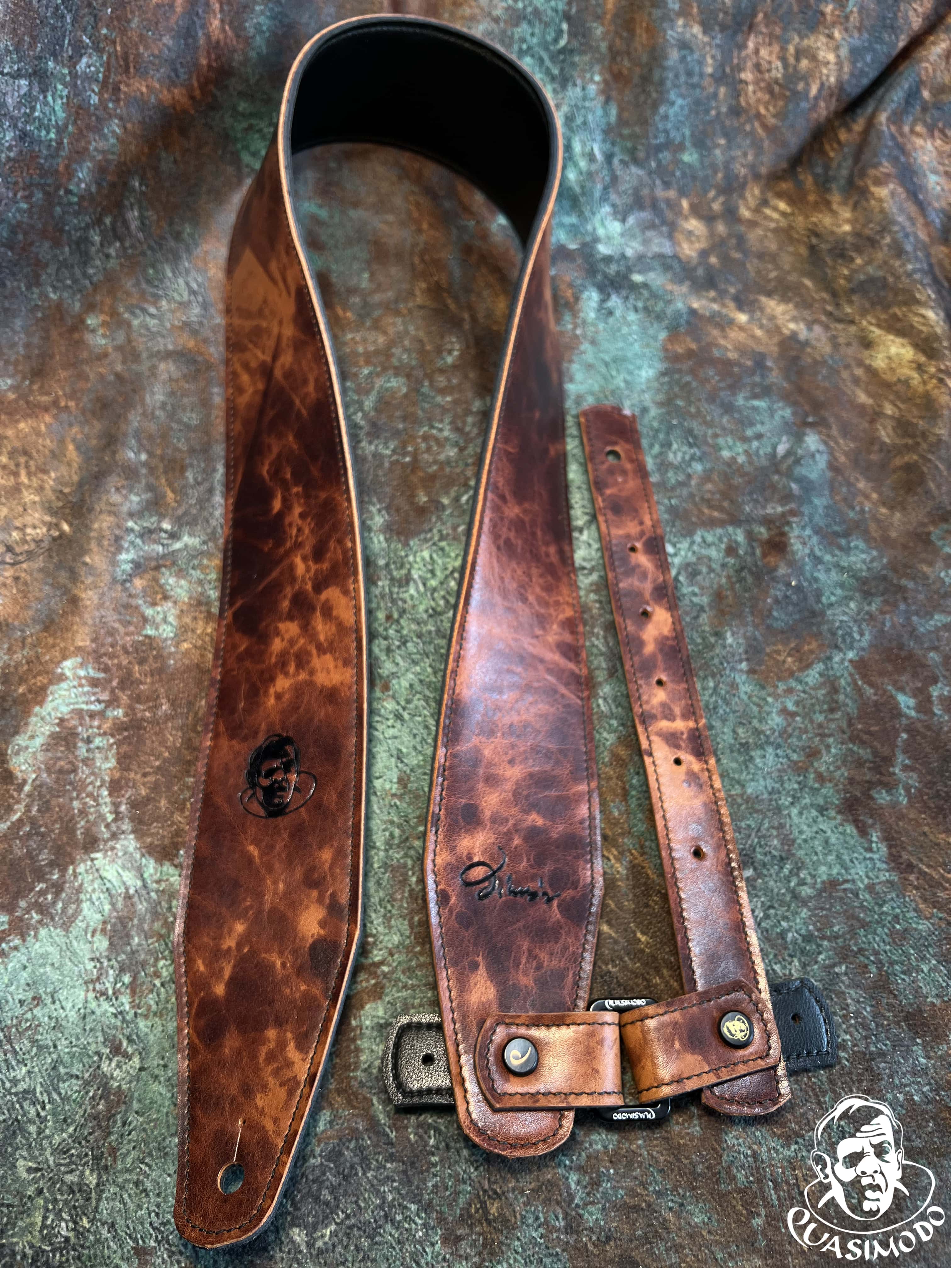 Image of Limited edition custom guitar strap-Face-Limit Design-L-146
