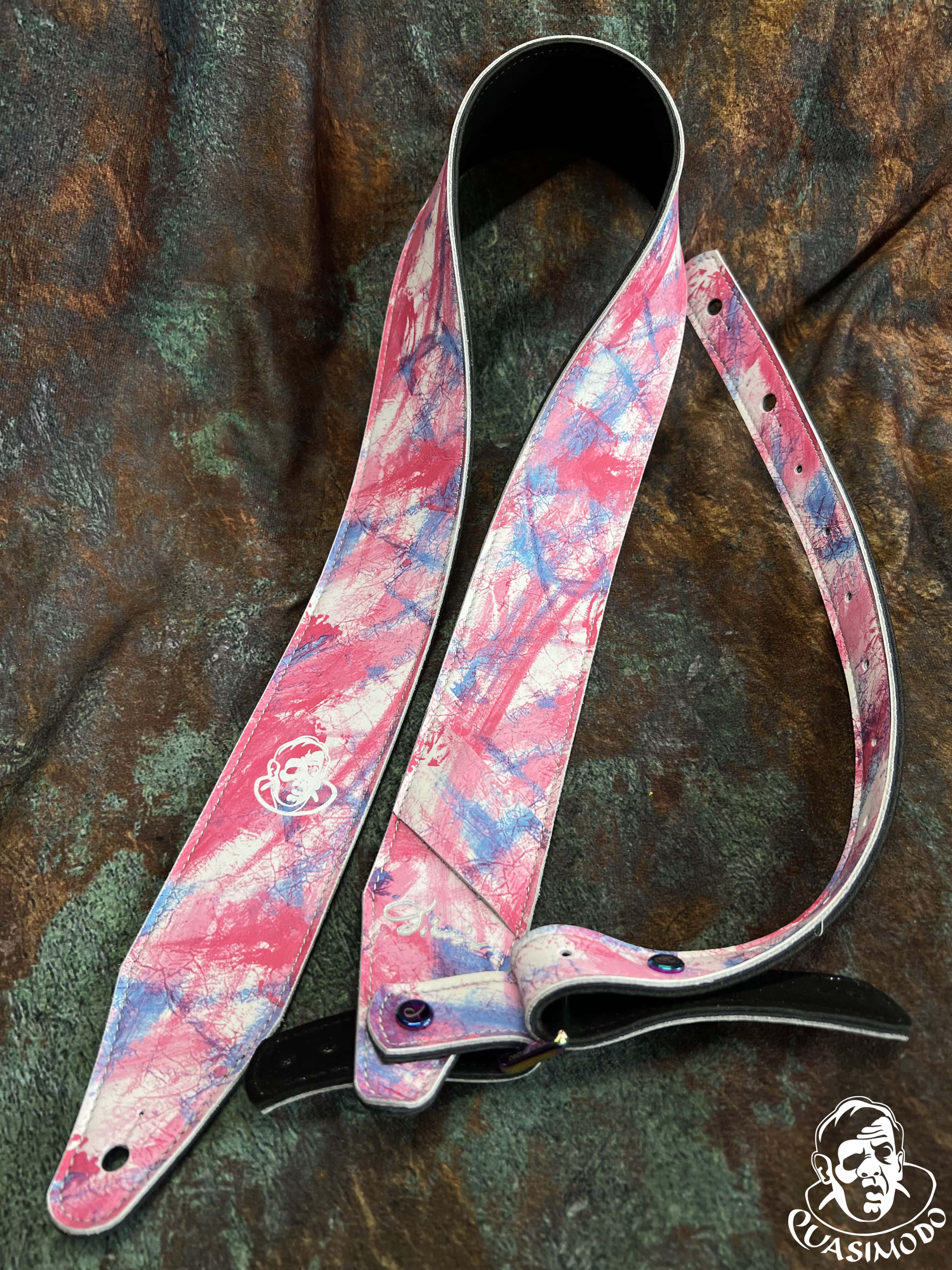 Image of Limited edition custom guitar strap-Face-Limit Design-L-147