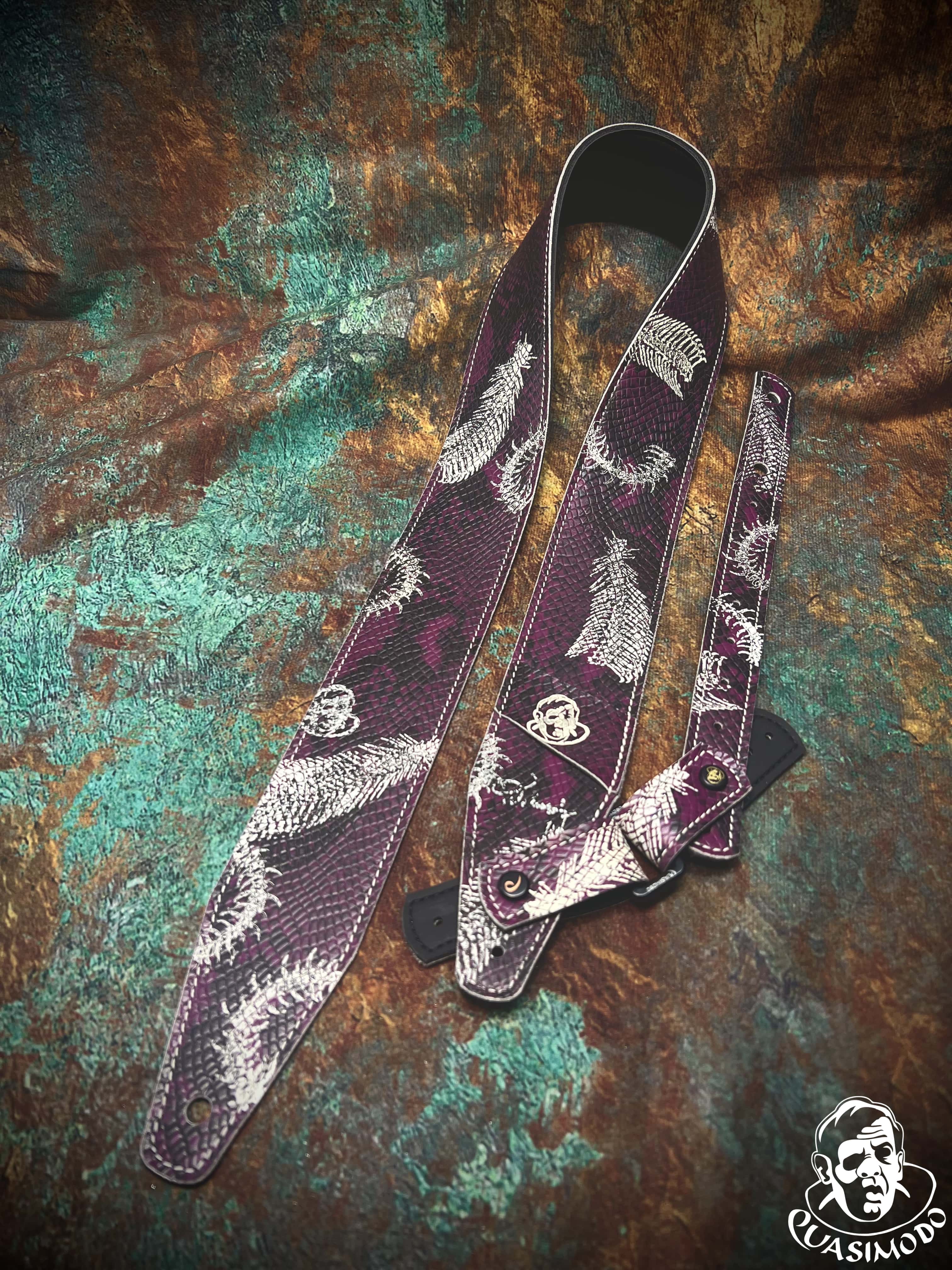 Image of Limited edition custom guitar strap-Face-Limit Design-L-244