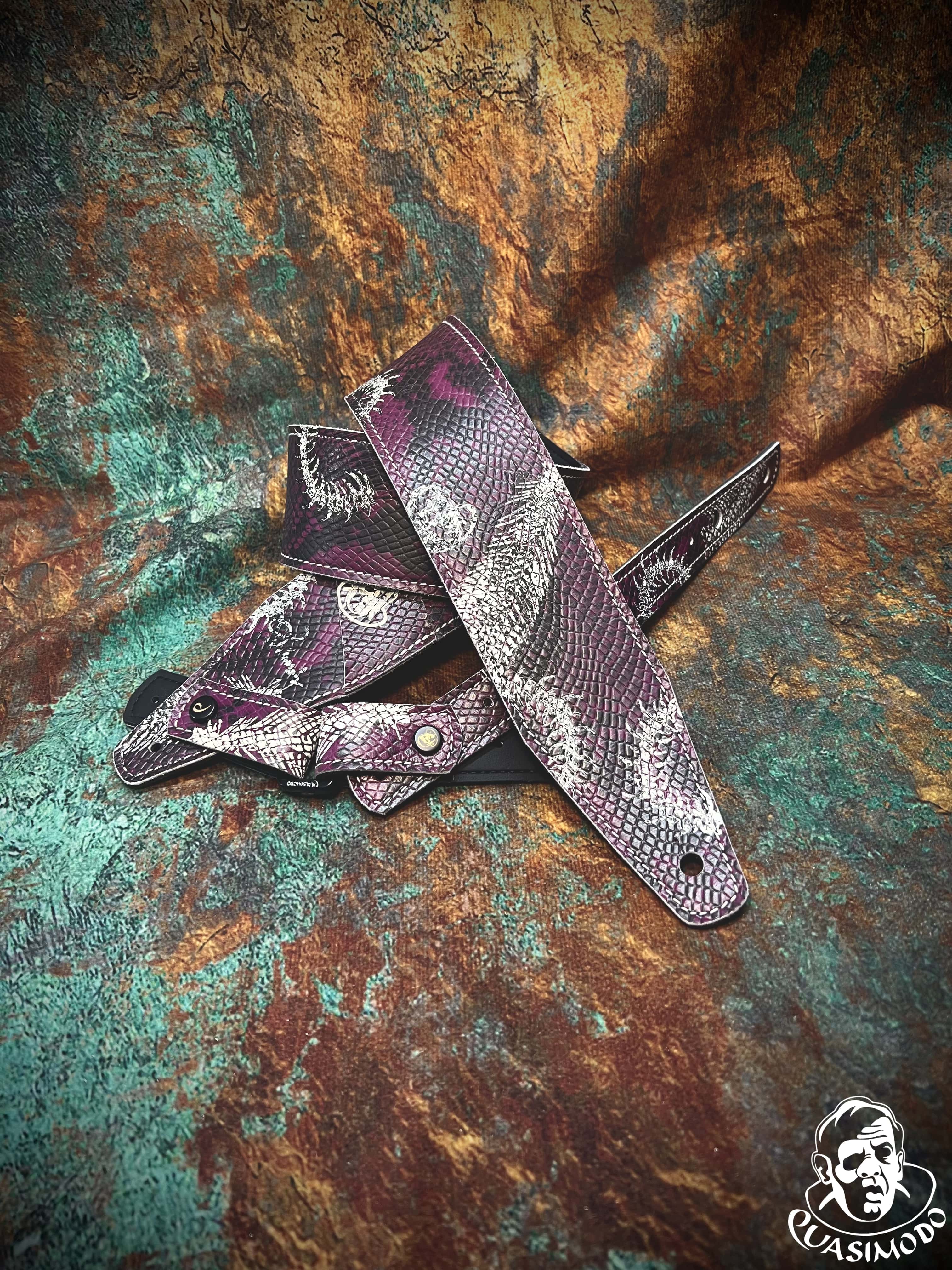 Image of Limited edition custom guitar strap-Face-Limit Design-L-244