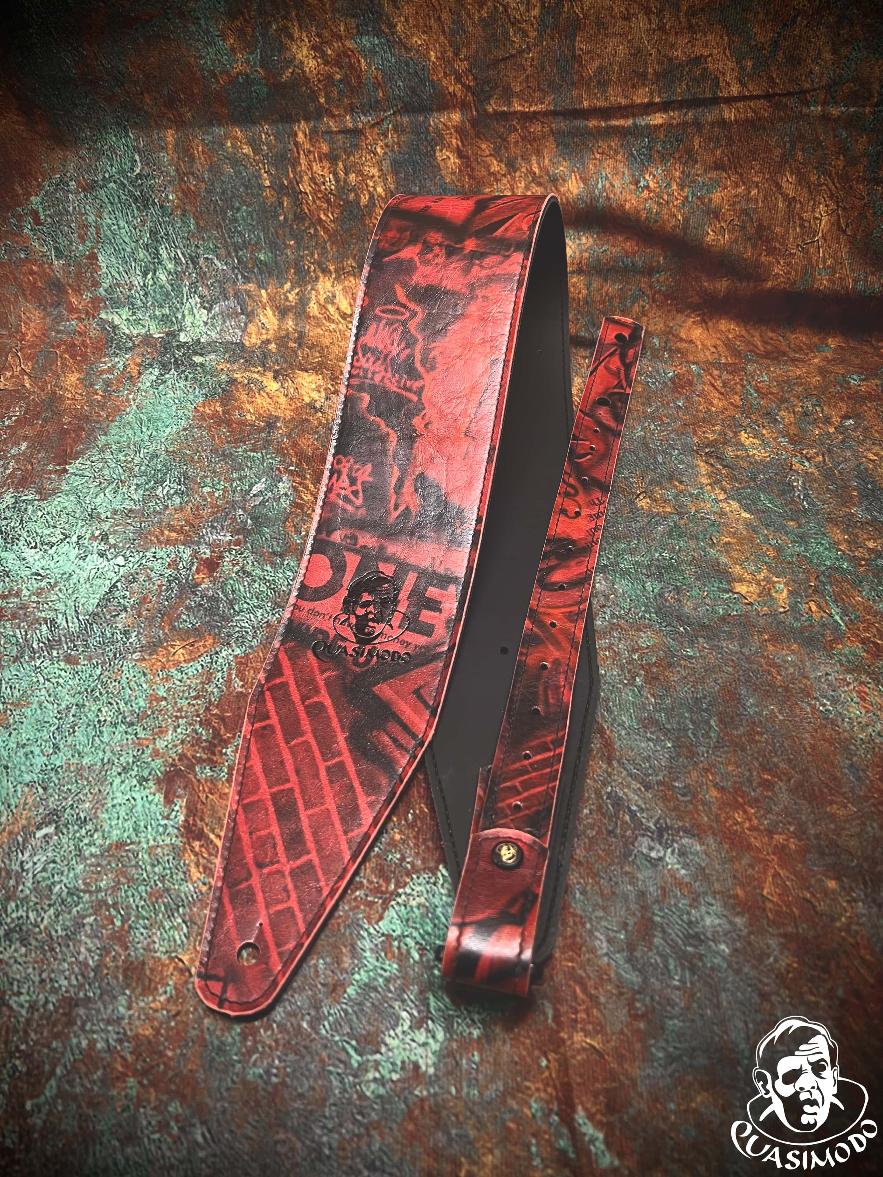 Image of Limited edition custom guitar strap-Face-Limit Design-L-268