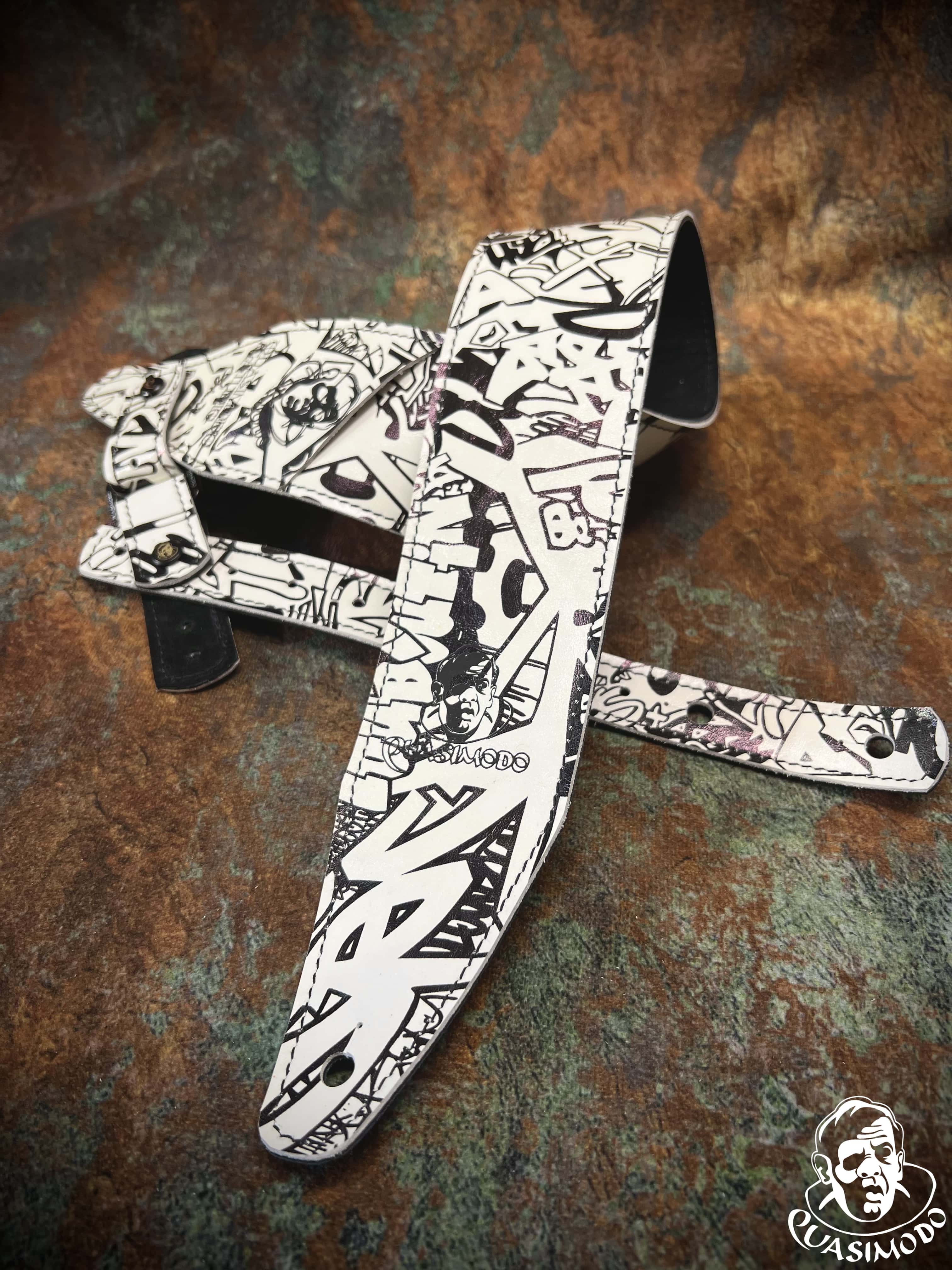 Image of Limited edition custom guitar strap-Face-Limit Design-L-271