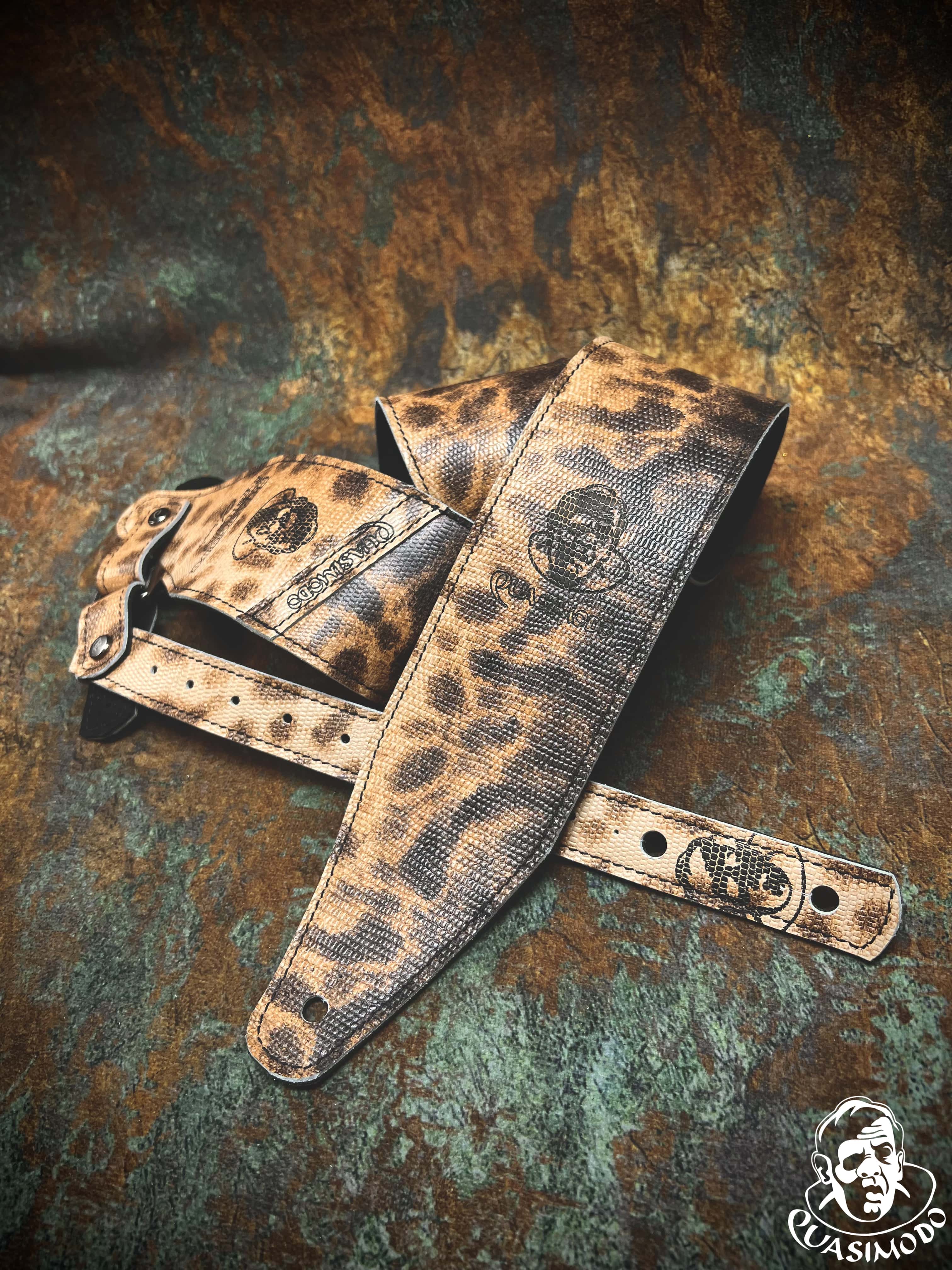 Image of Limited edition custom guitar strap-Face-Limit Design-L-297