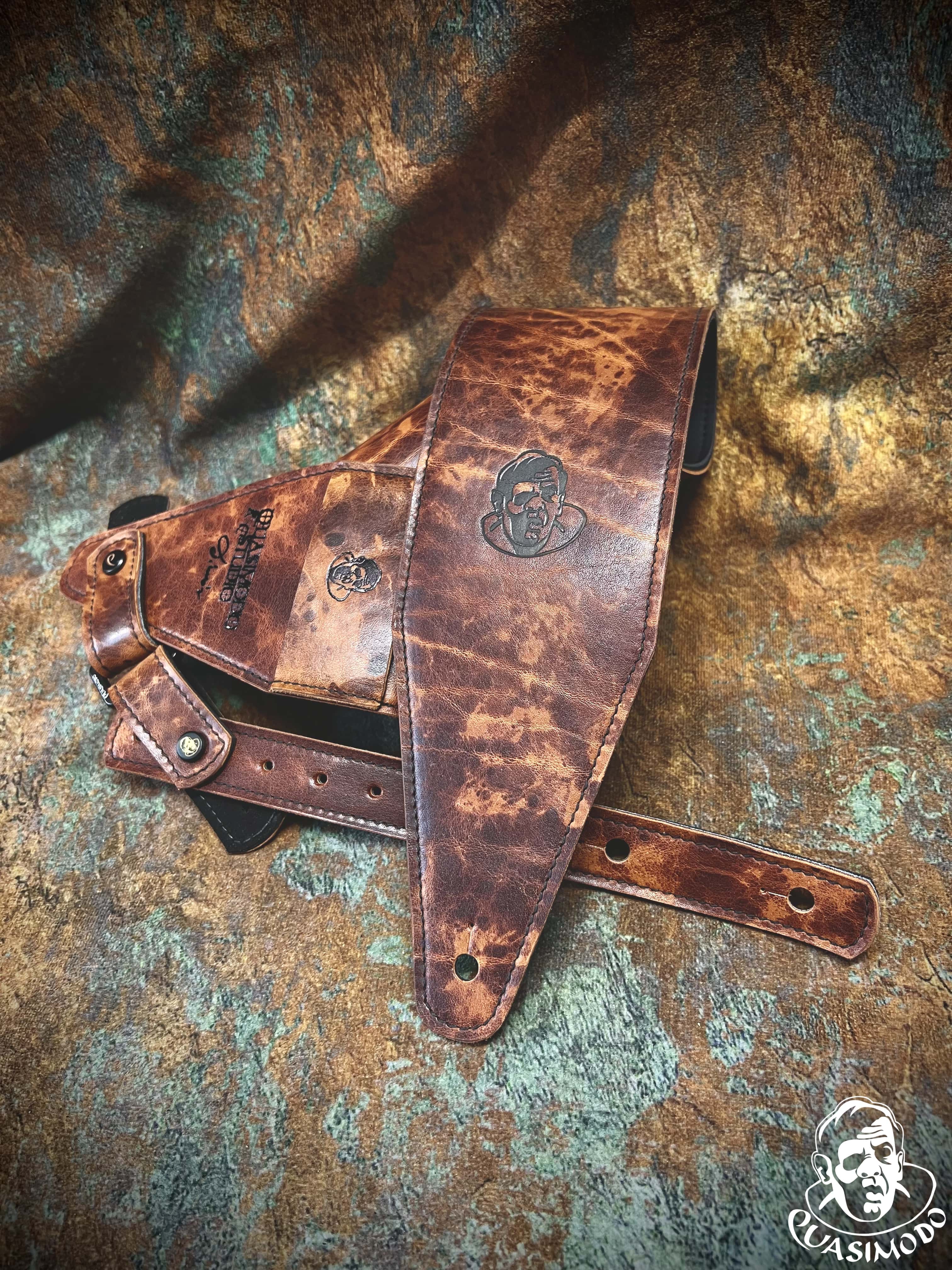 Image of Limited edition custom guitar strap-Face-Limit Design-L-325