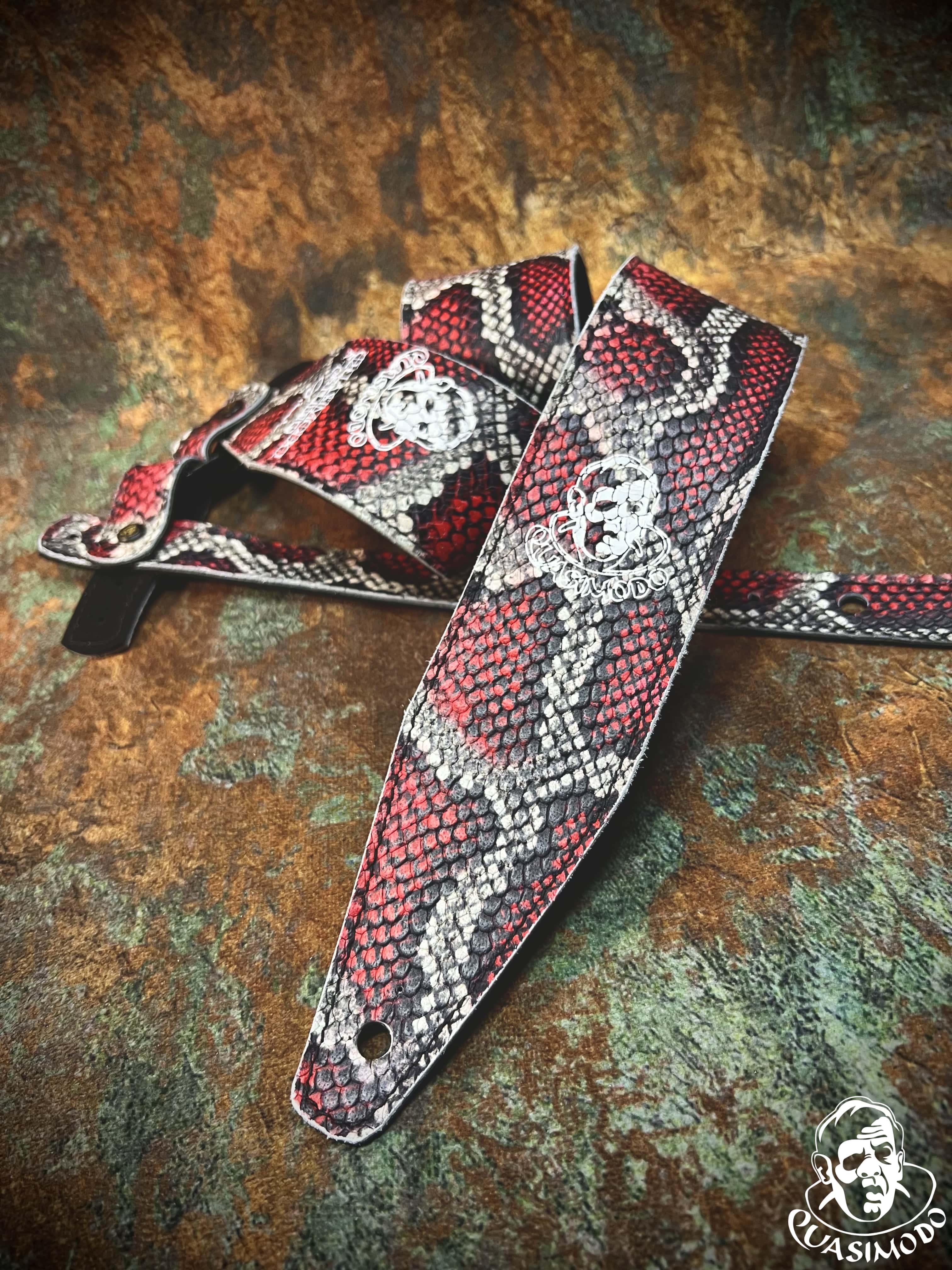 Image of Limited edition custom guitar strap-Face-Limit Design-L-342