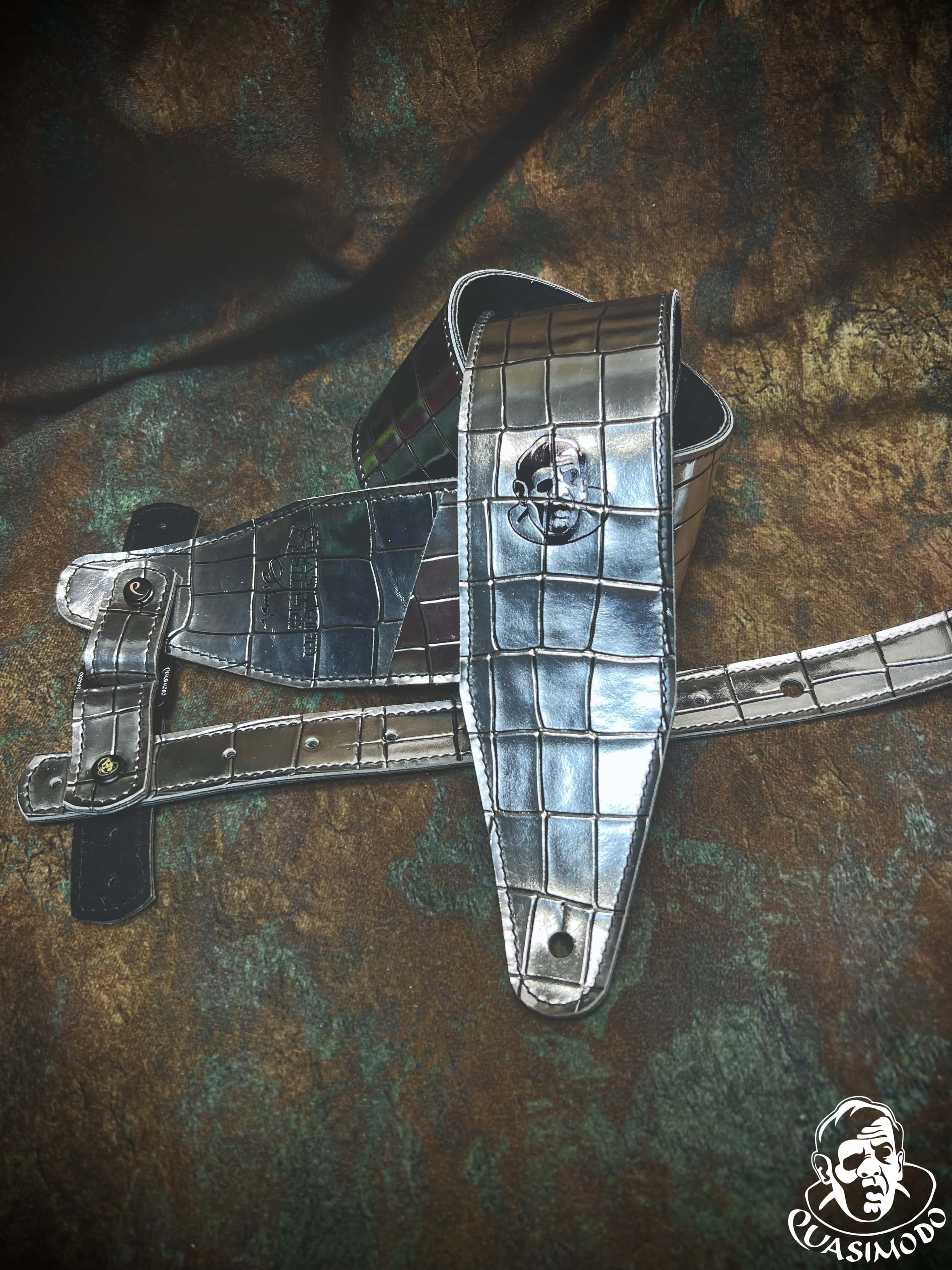 Image of Limited edition custom guitar strap-Face-Limit Design-L-386