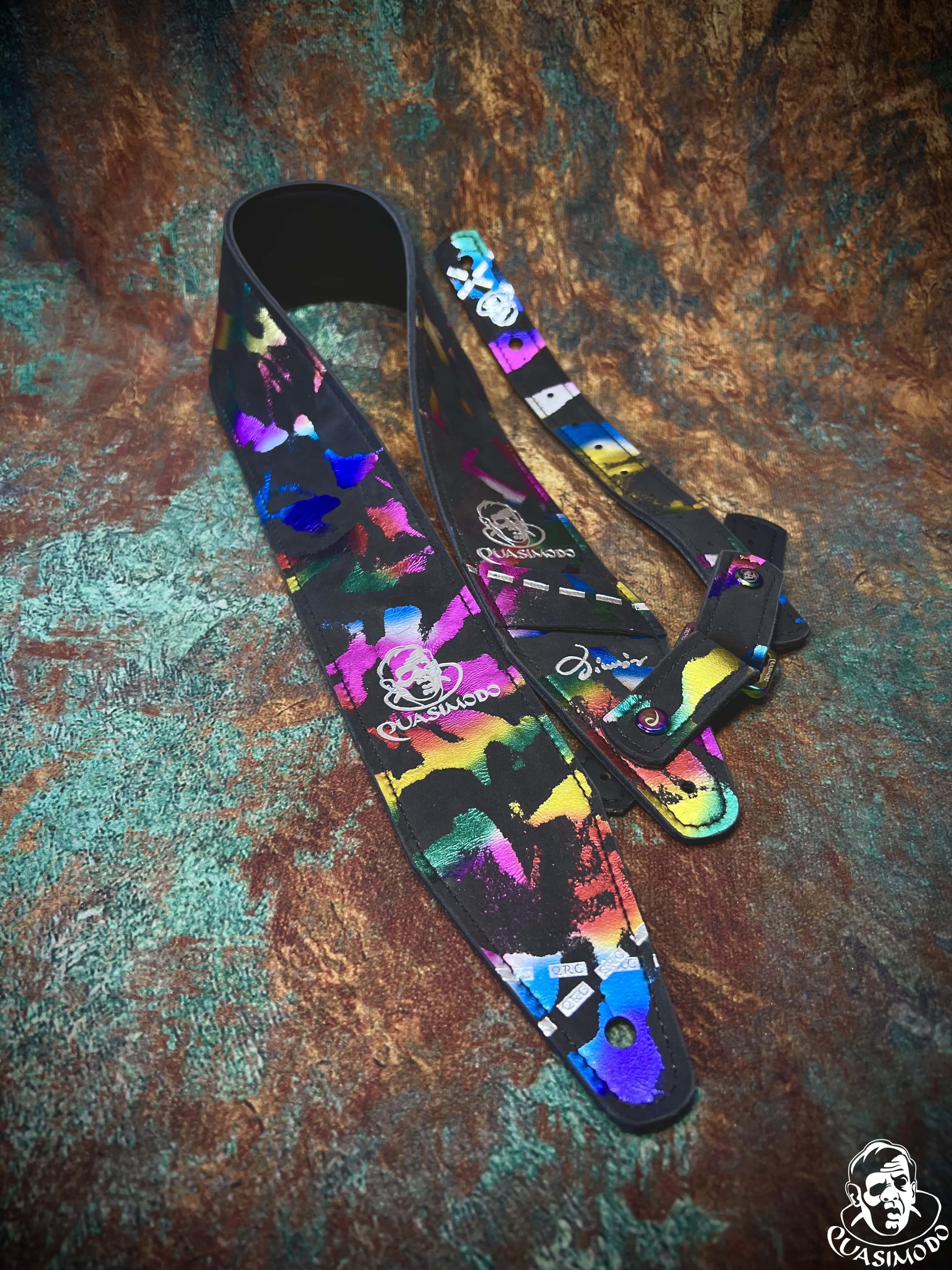 Image of Limited edition custom guitar strap-Face-Limit Design-L-452