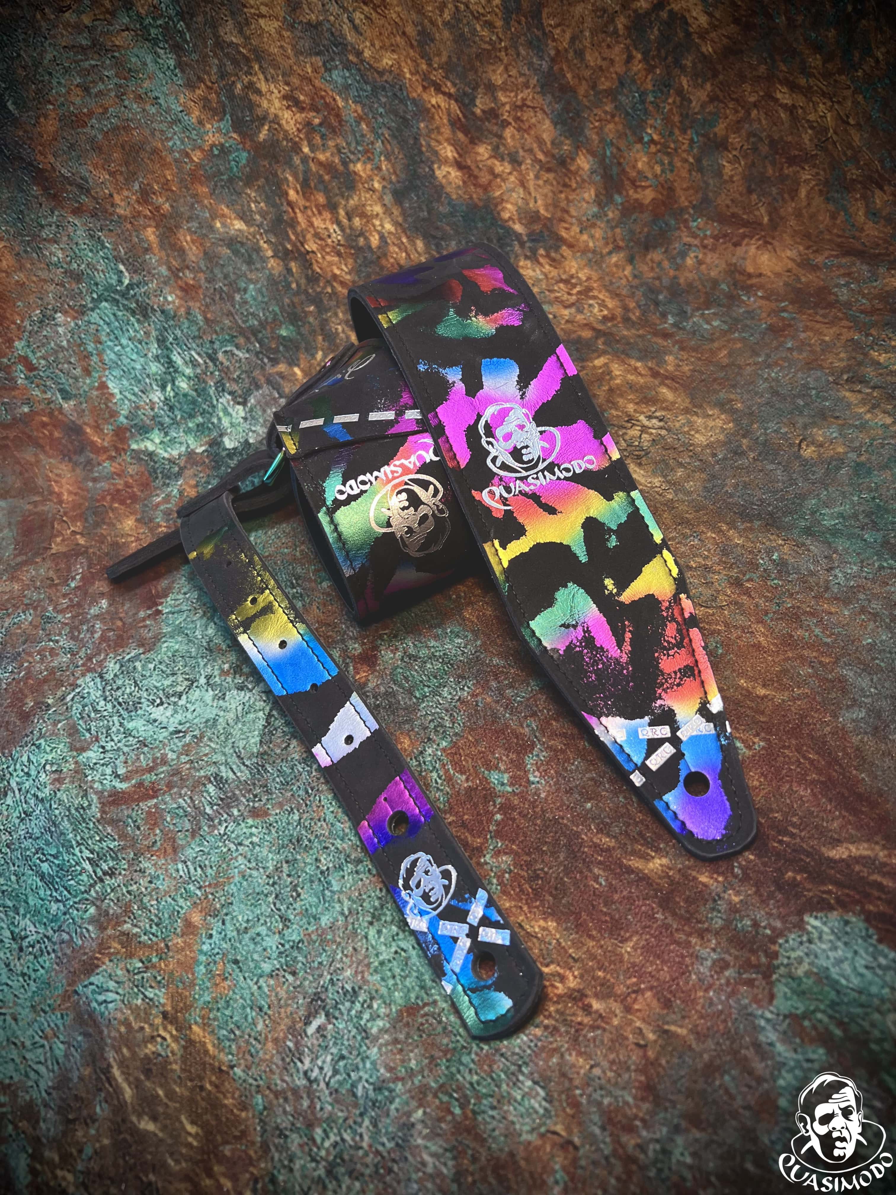 Image of Limited edition custom guitar strap-Face-Limit Design-L-452