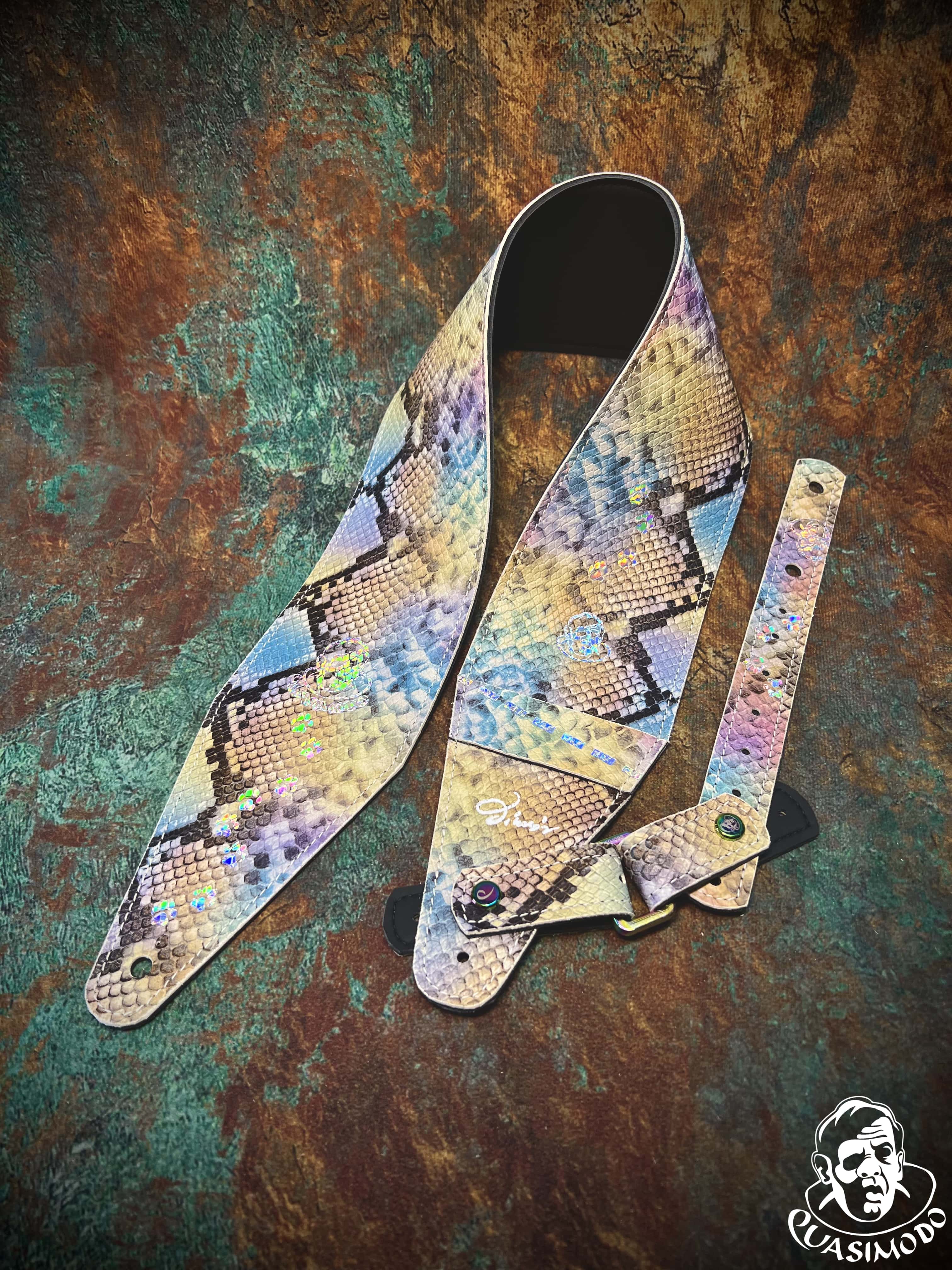 Image of Limited edition custom guitar strap-Face-Limit Design-L-457