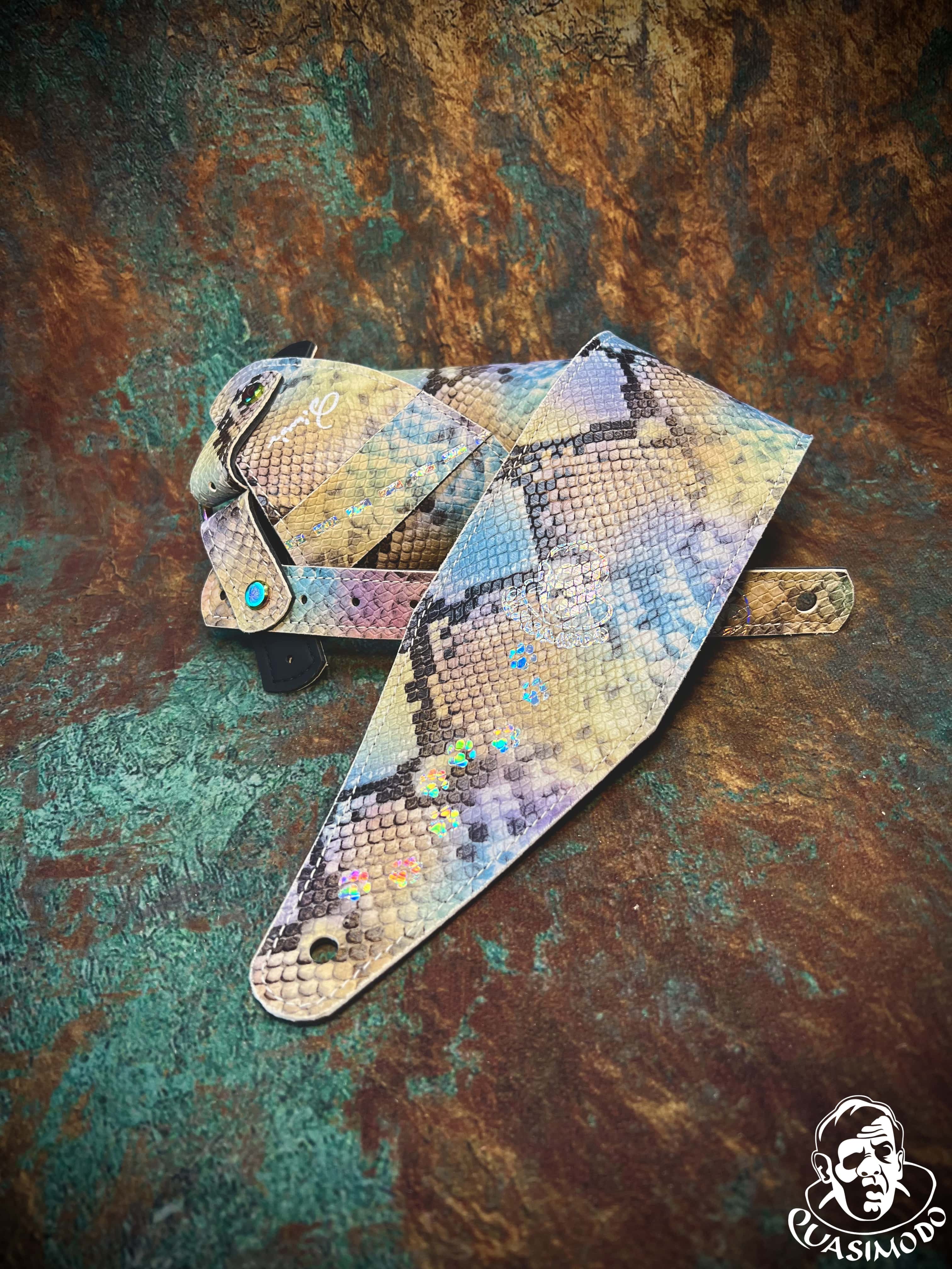 Image of Limited edition custom guitar strap-Face-Limit Design-L-457