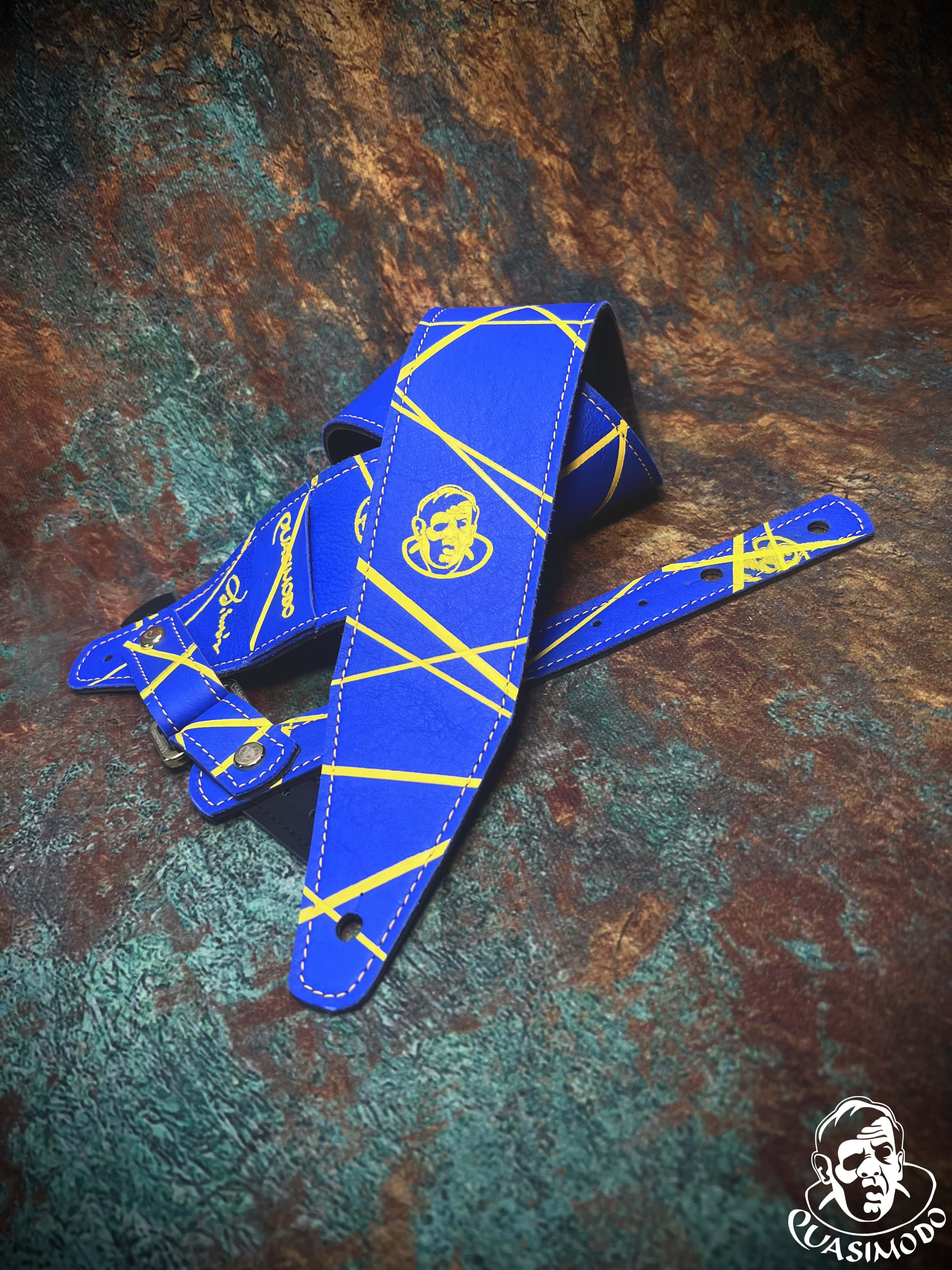 Image of Limited edition custom guitar strap-Face-Limit Design-L-461