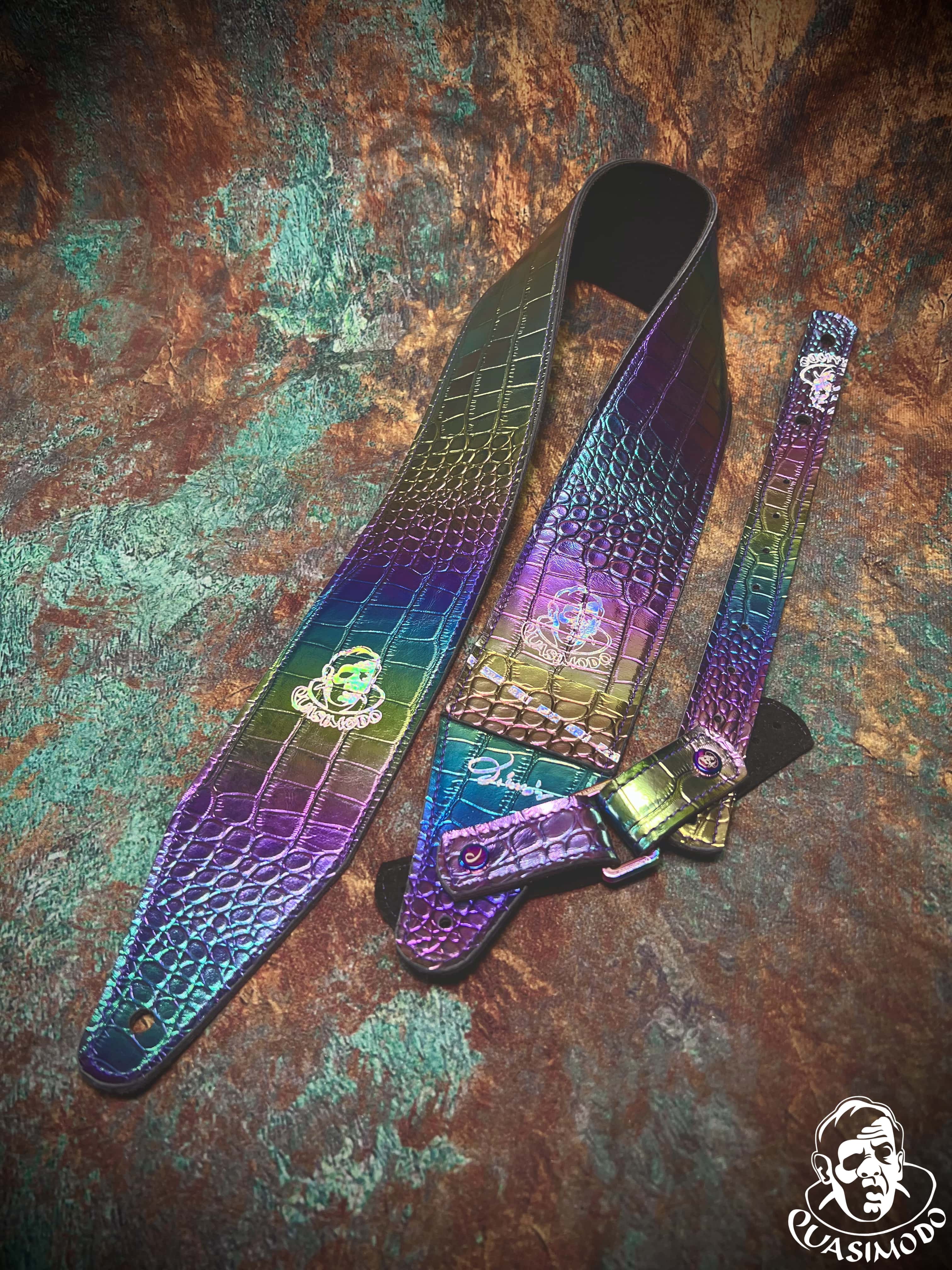 Image of Limited edition custom guitar strap-Face-Limit Design-L-462