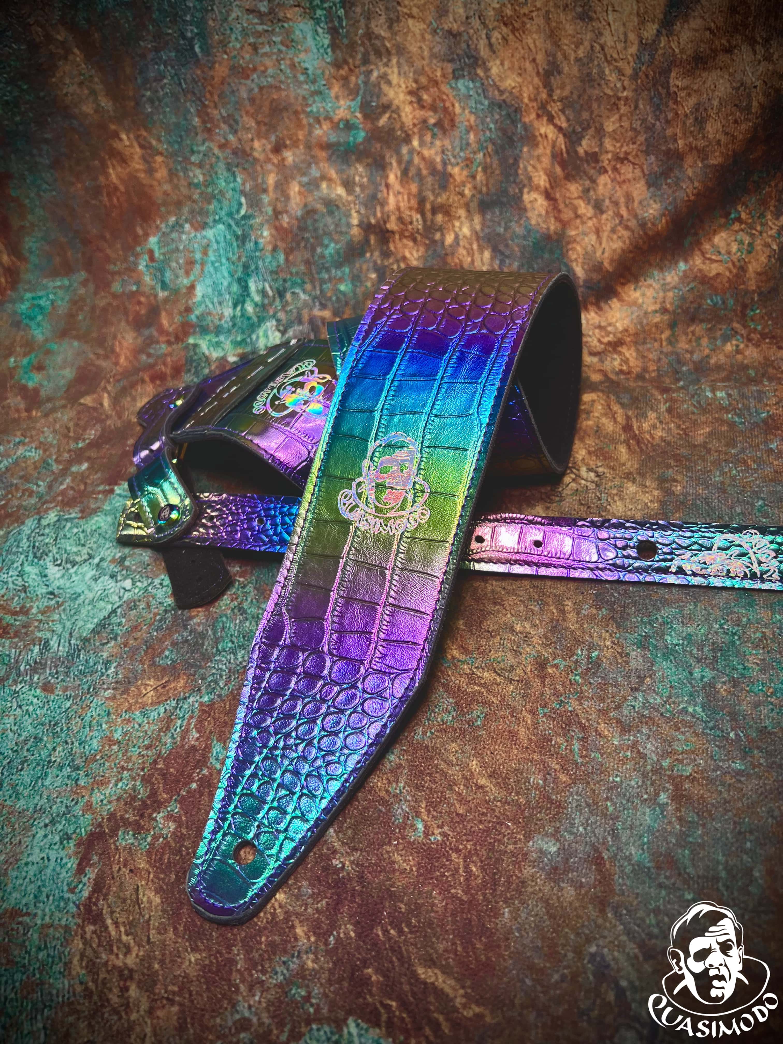 Image of Limited edition custom guitar strap-Face-Limit Design-L-462