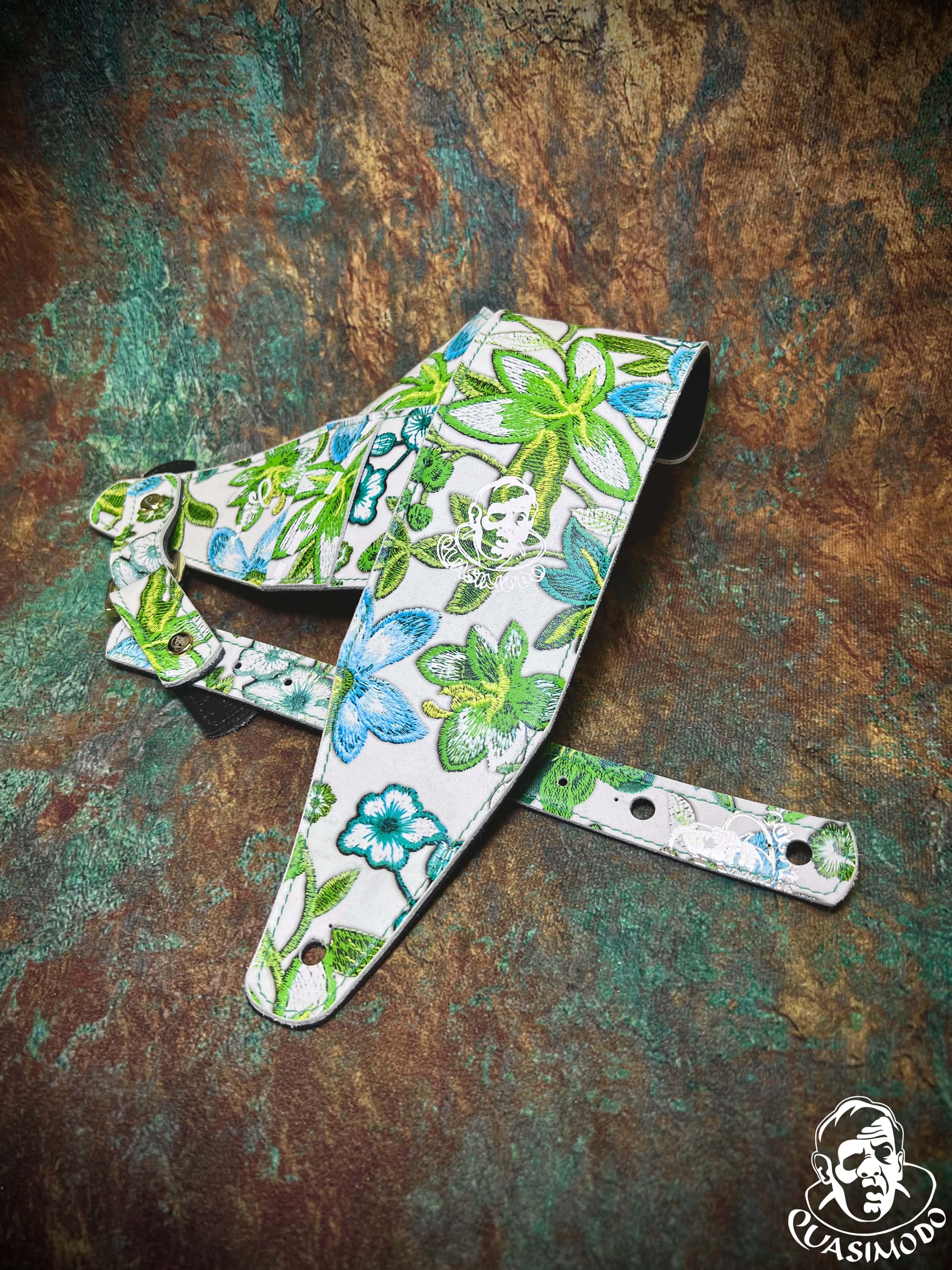 Image of Limited edition custom guitar strap-Face-Limit Design-L-473