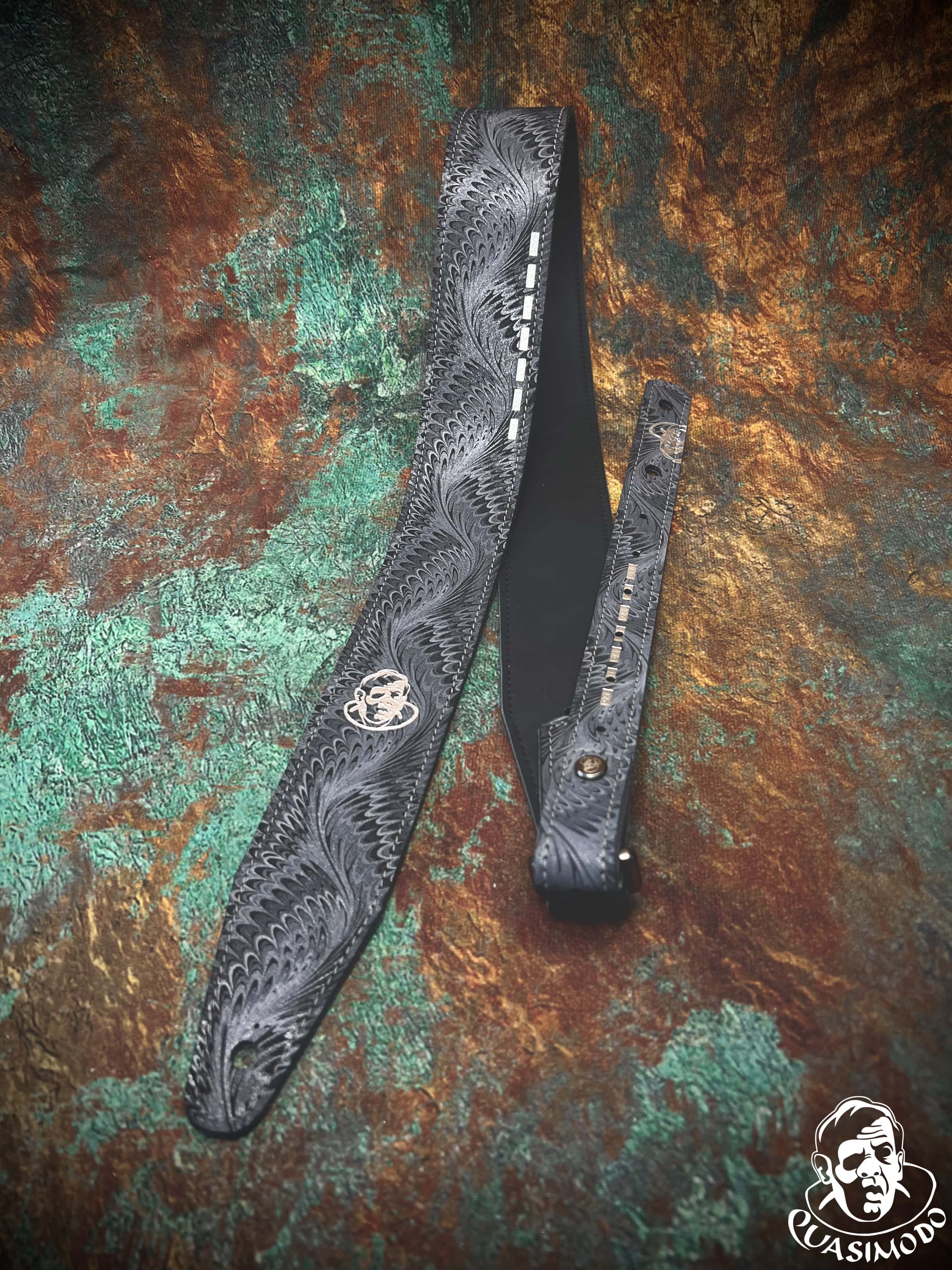 Image of Limited edition custom guitar strap-Face-Limit Design-L-478