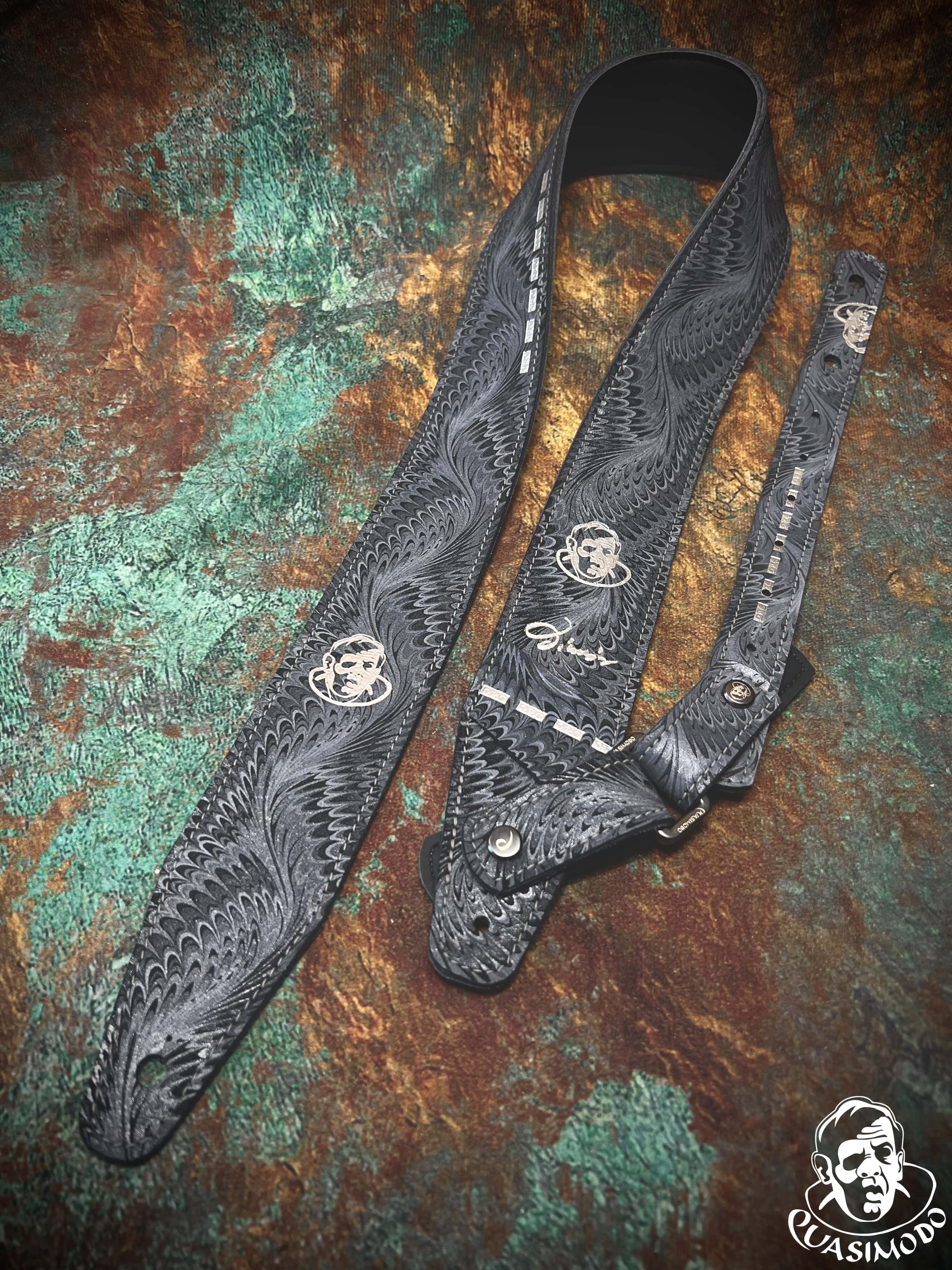 Image of Limited edition custom guitar strap-Face-Limit Design-L-478