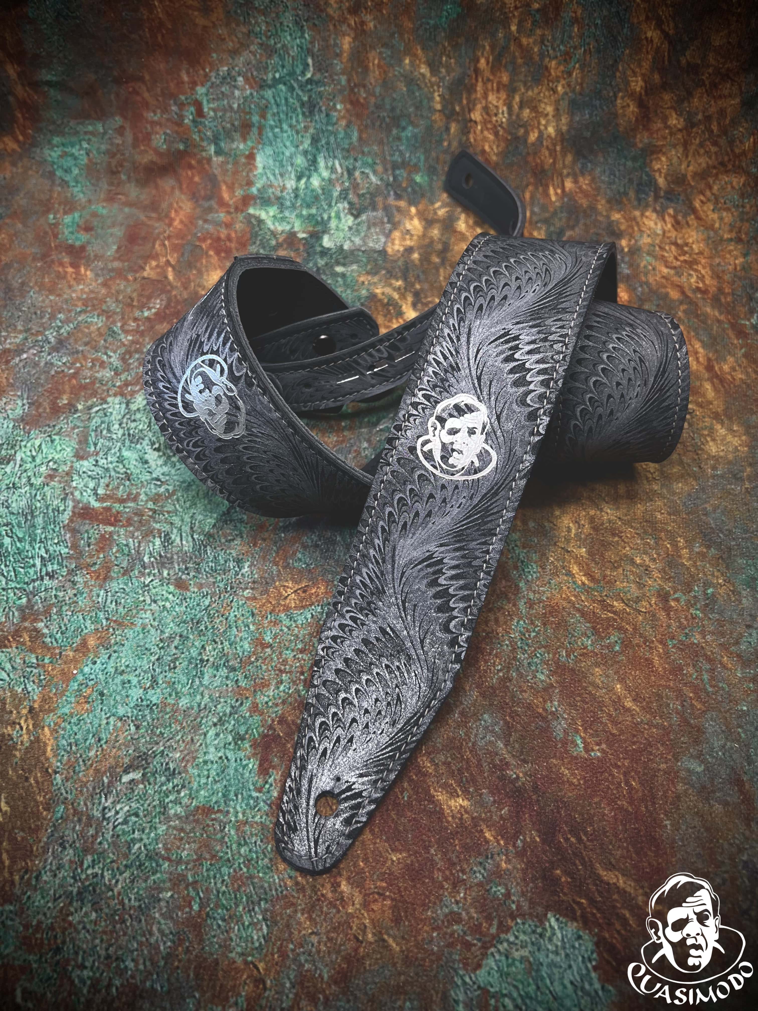 Image of Limited edition custom guitar strap-Face-Limit Design-L-478