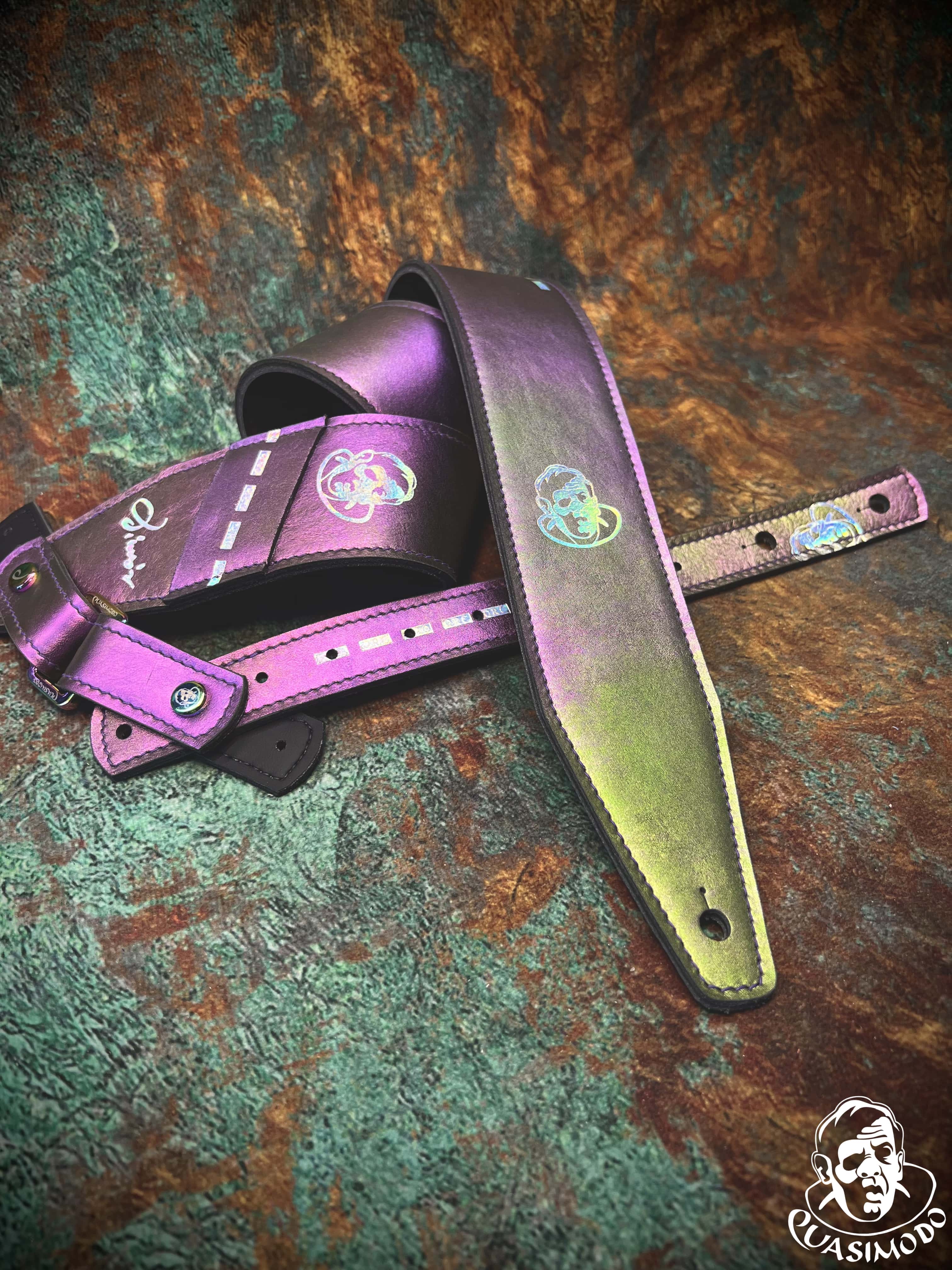 Image of Limited edition custom guitar strap-Face-Limit Design-L-479