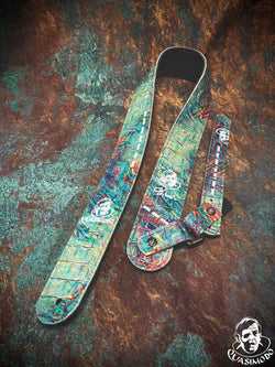 Image of Limited edition custom guitar strap-Face-Limit Design-L-481