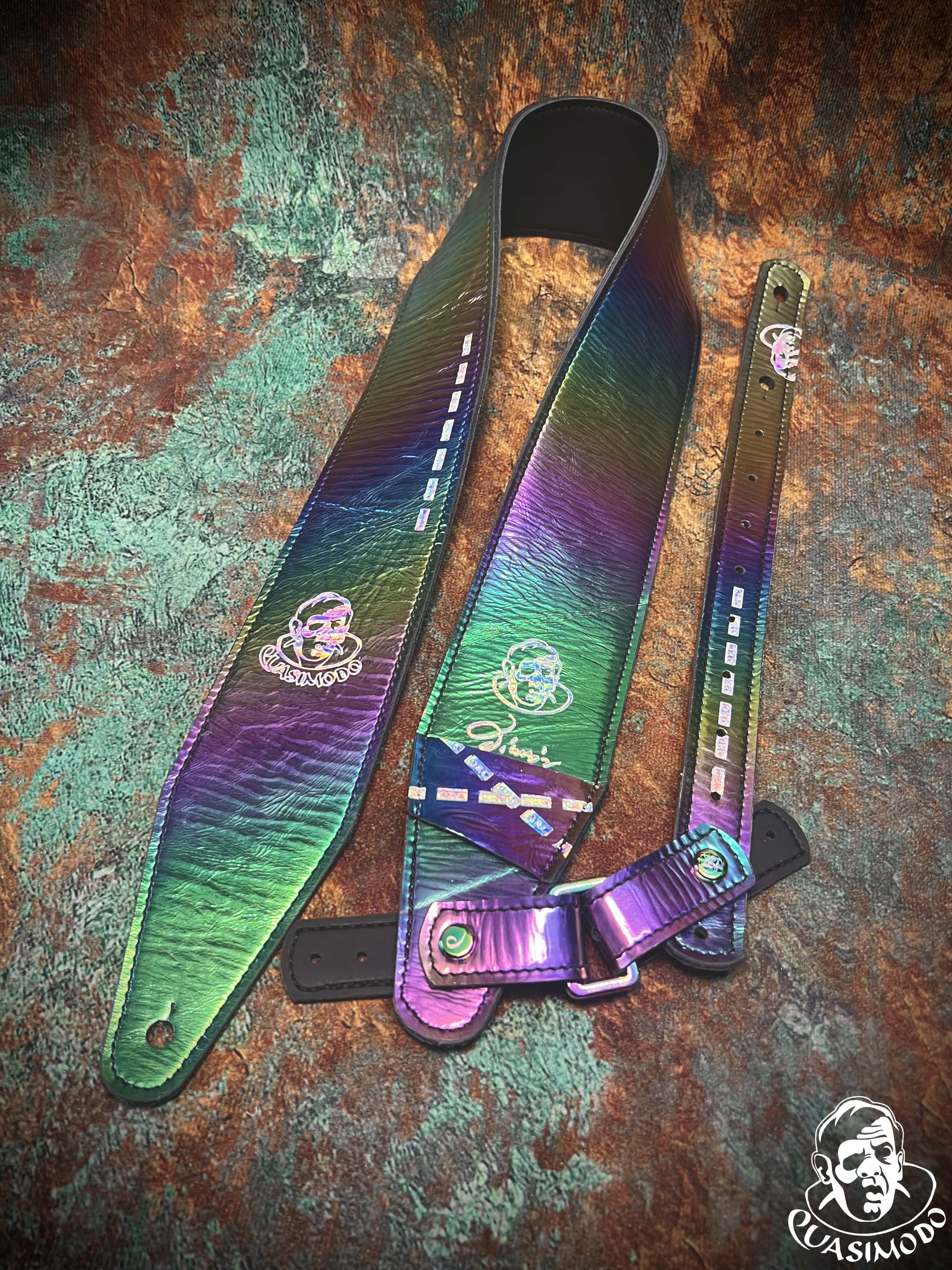 Image of Limited edition custom guitar strap-Face-Limit Design-L-482