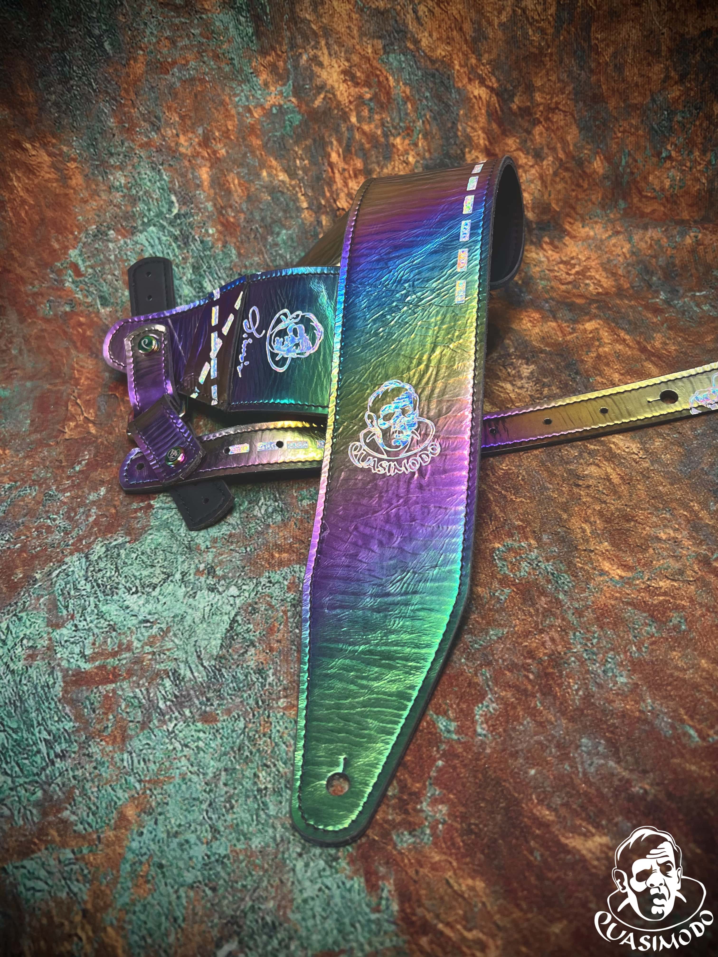 Image of Limited edition custom guitar strap-Face-Limit Design-L-482