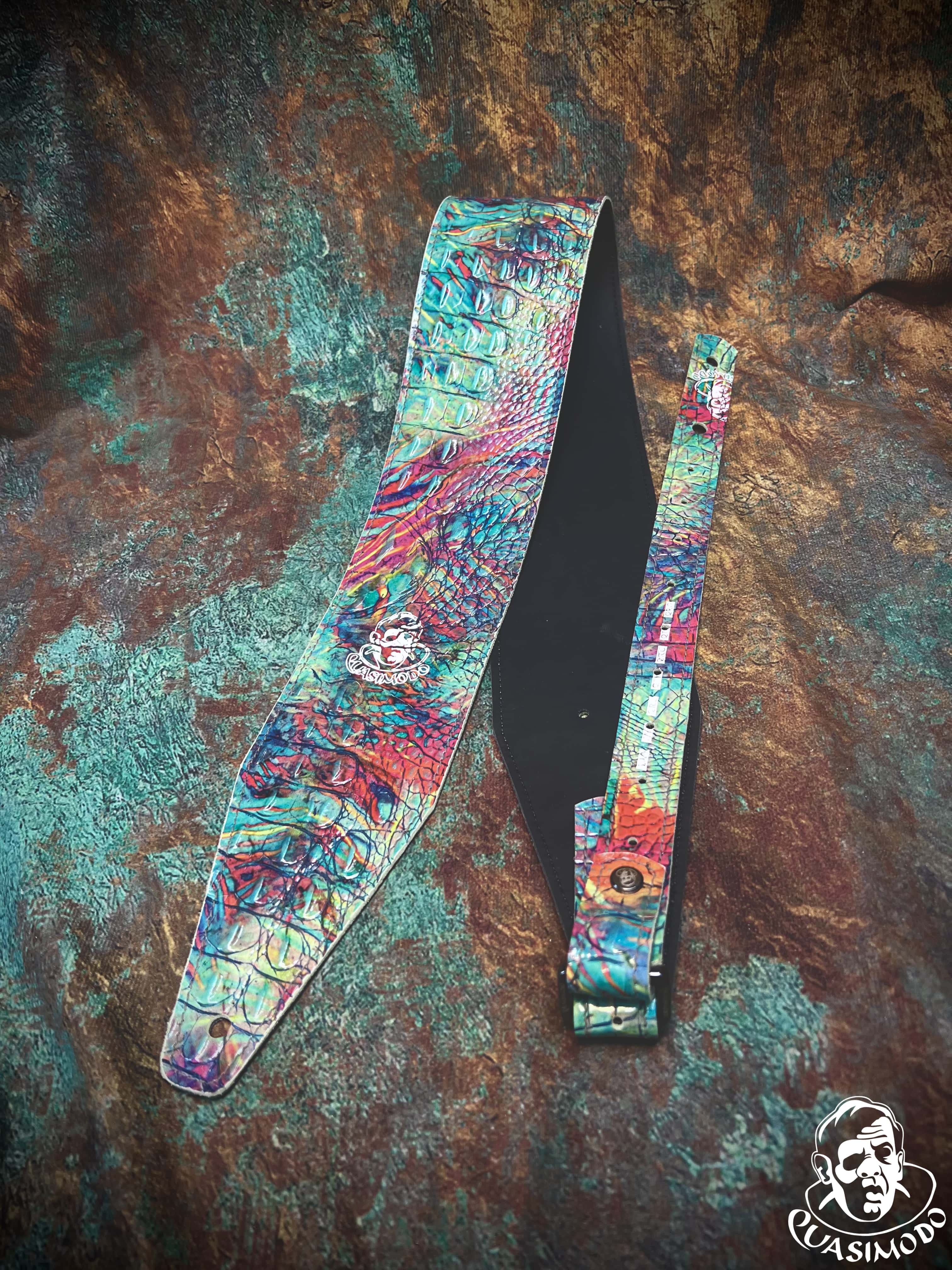 Image of Limited edition custom guitar strap-Face-Limit Design-L-483