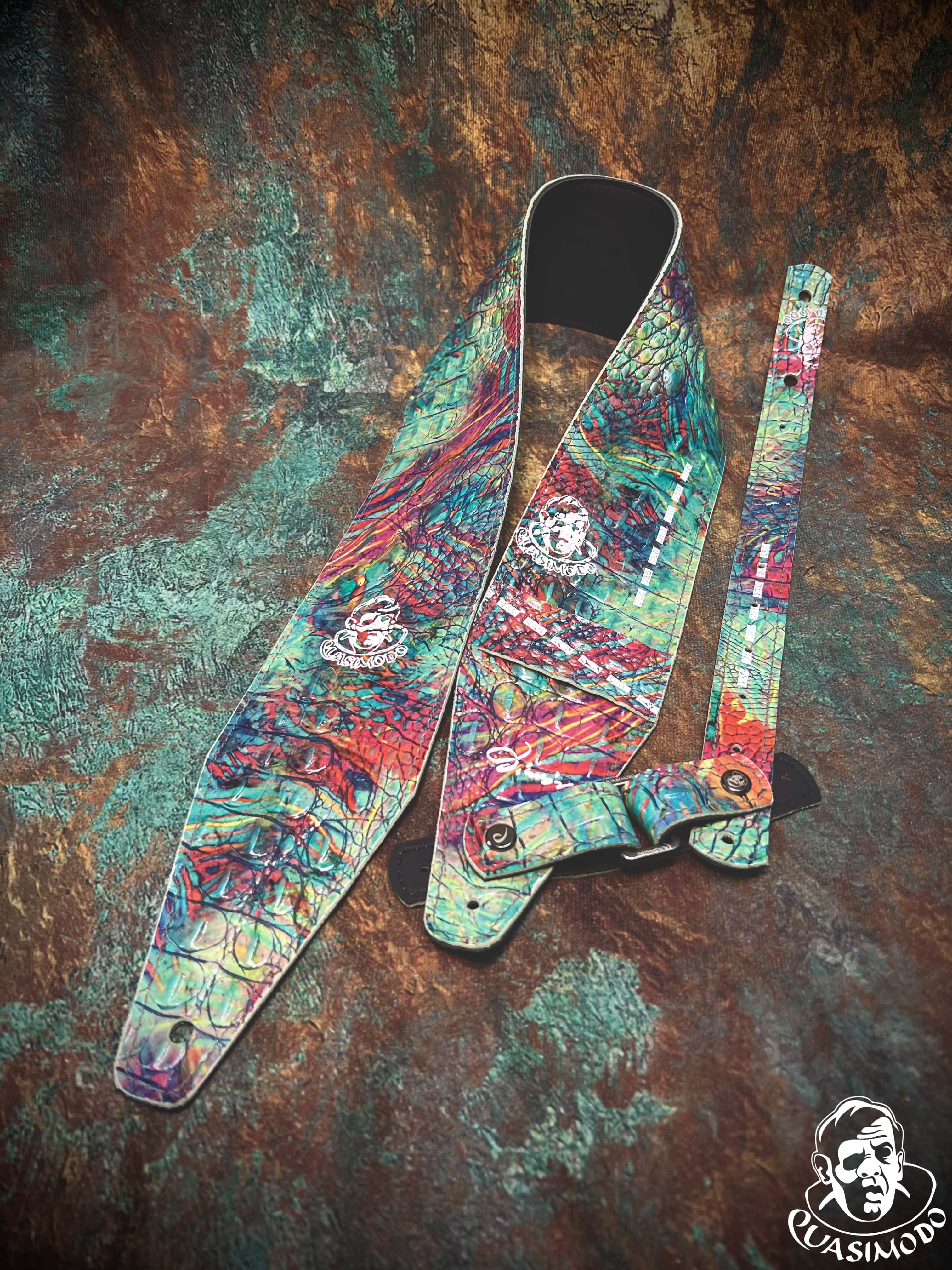 Image of Limited edition custom guitar strap-Face-Limit Design-L-483