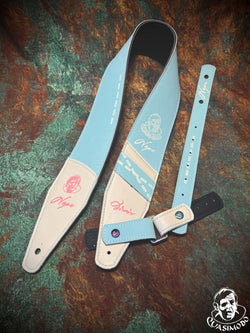 Image of Limited edition custom guitar strap-Face-Limit Design-L-495