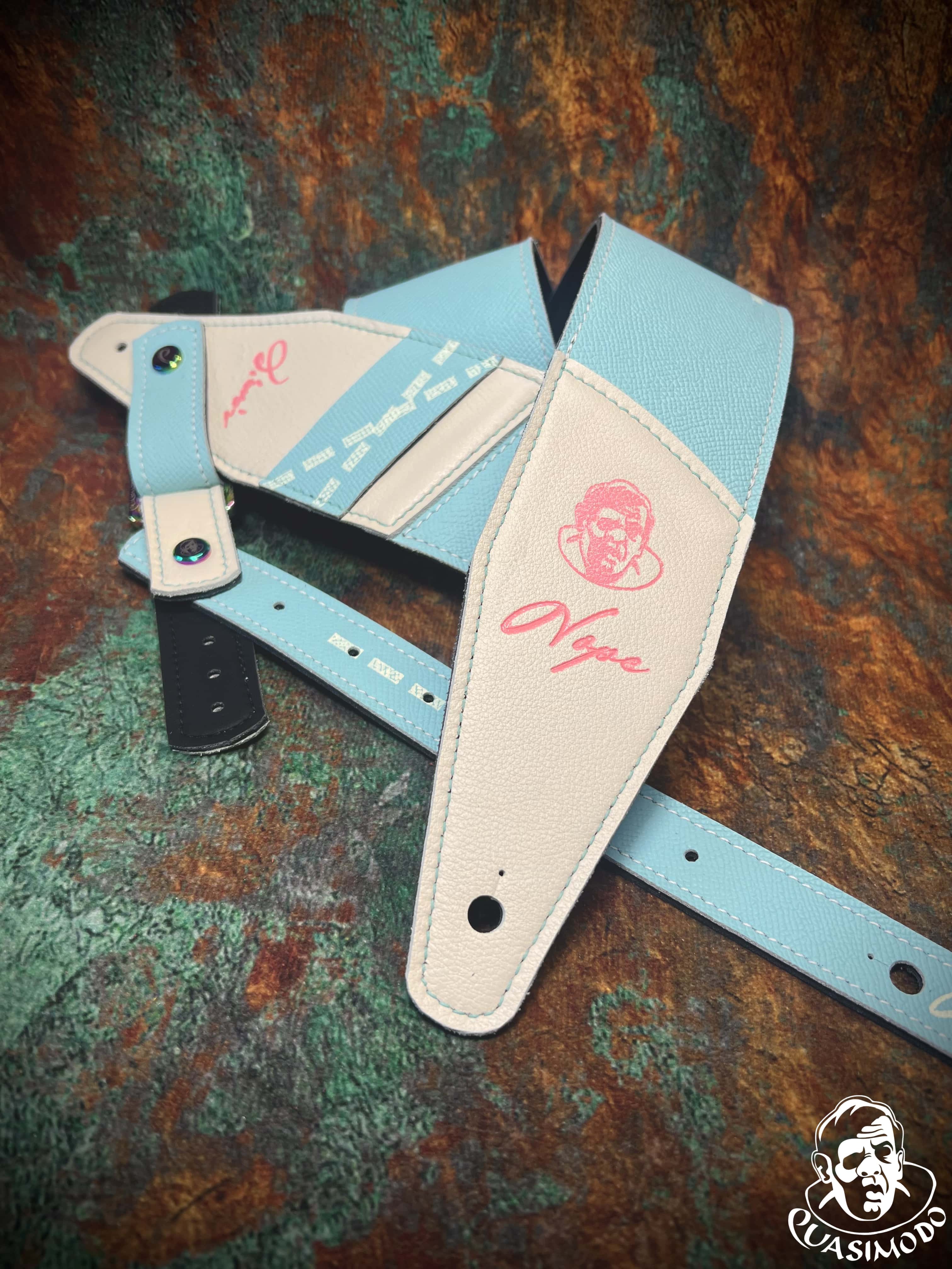 Image of Limited edition custom guitar strap-Face-Limit Design-L-495