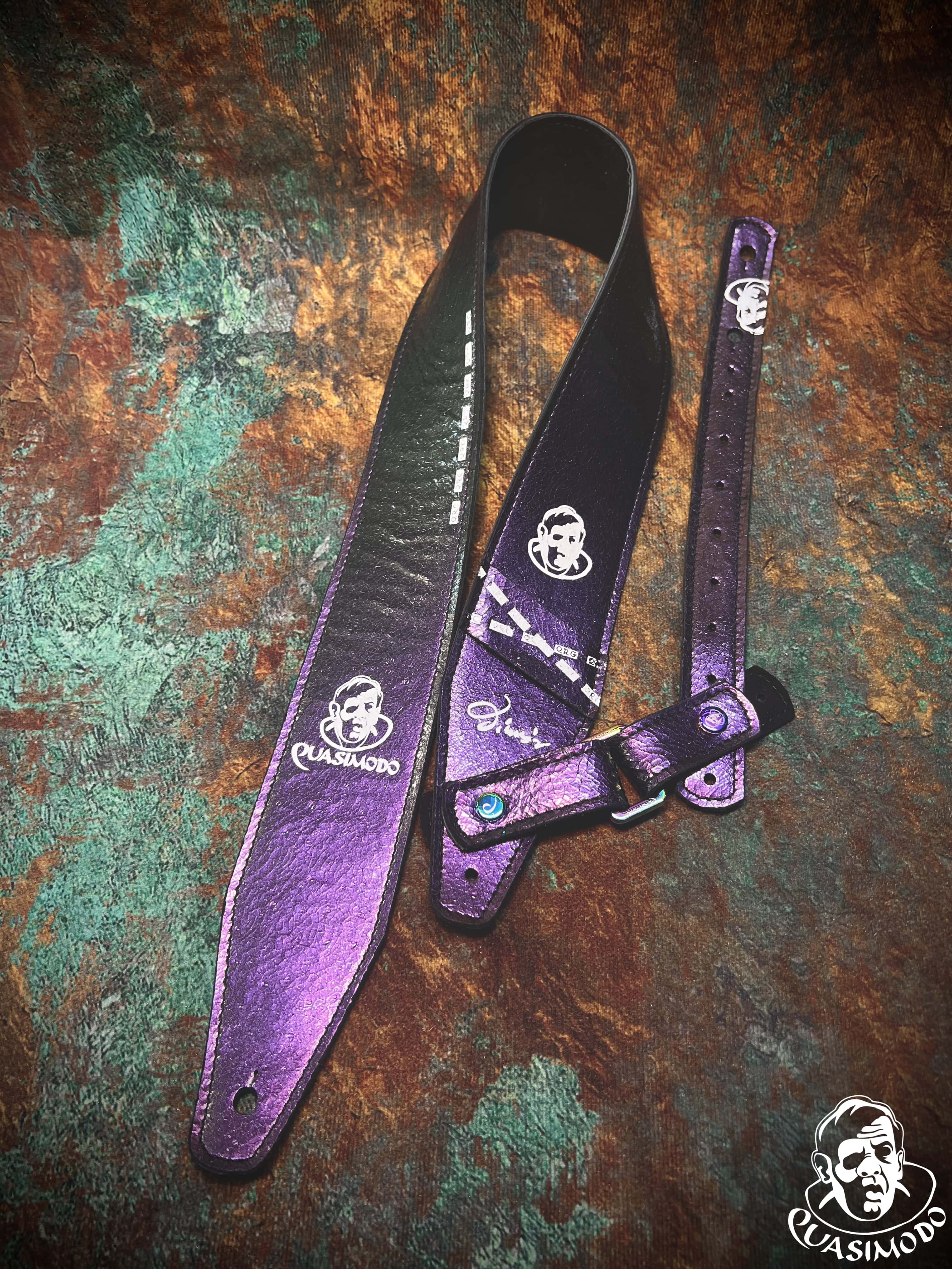 Image of Limited edition custom guitar strap-Face-Limit Design-L-497