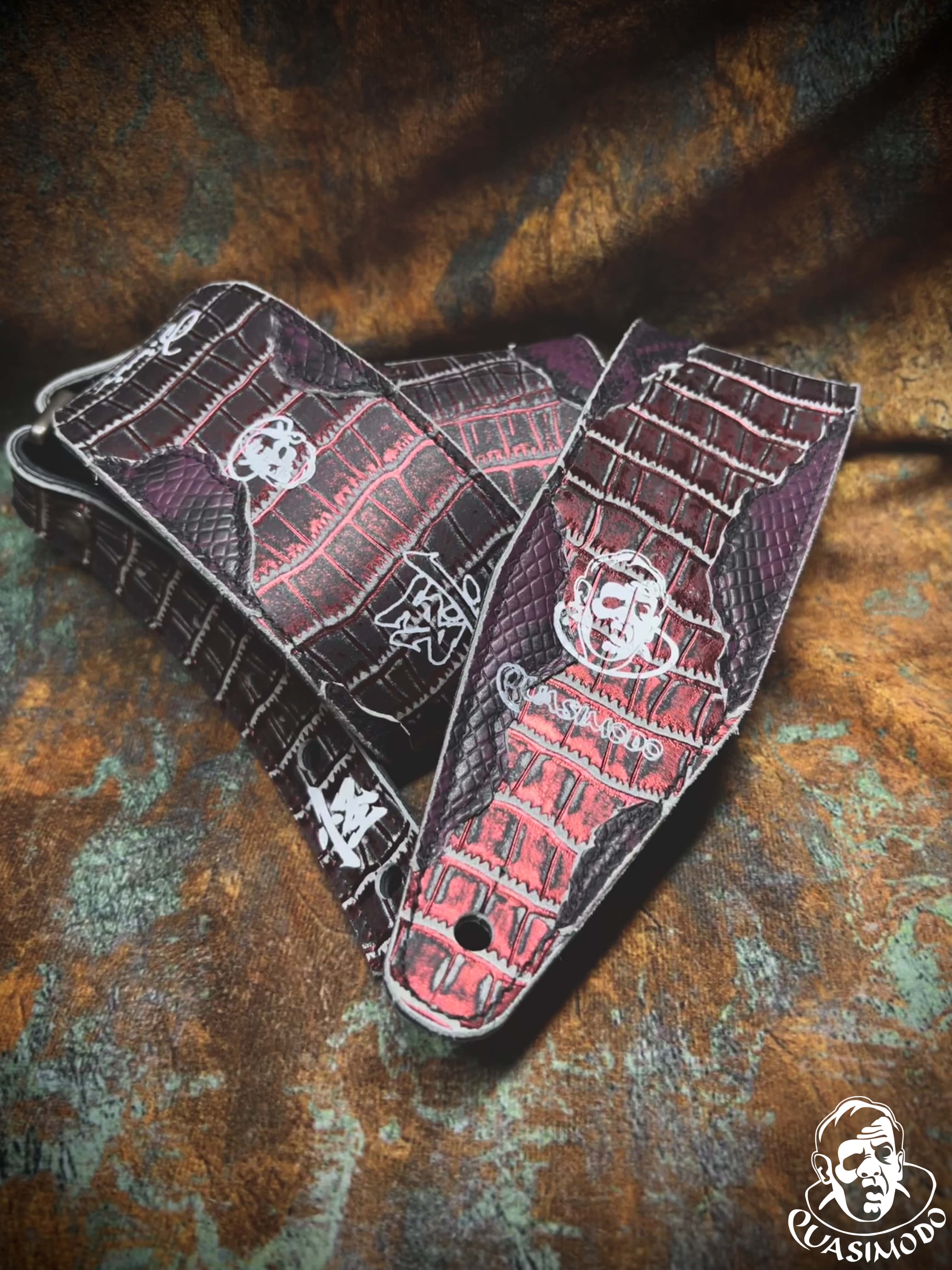 Image of Master handmade creative guitar straps-Face-Master Design-M-030