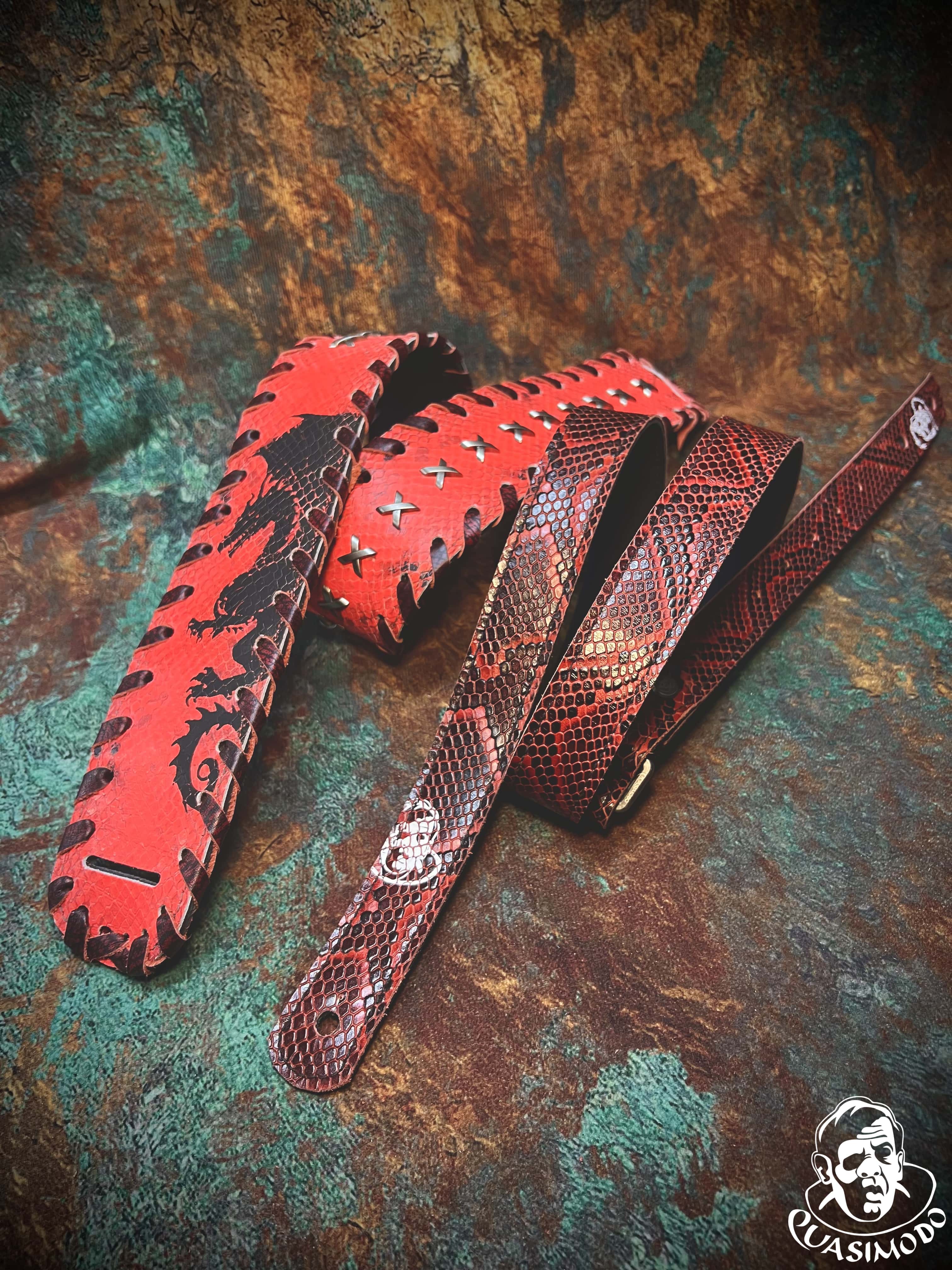 Image of Master handmade creative guitar straps-Face-Master Design-M-242